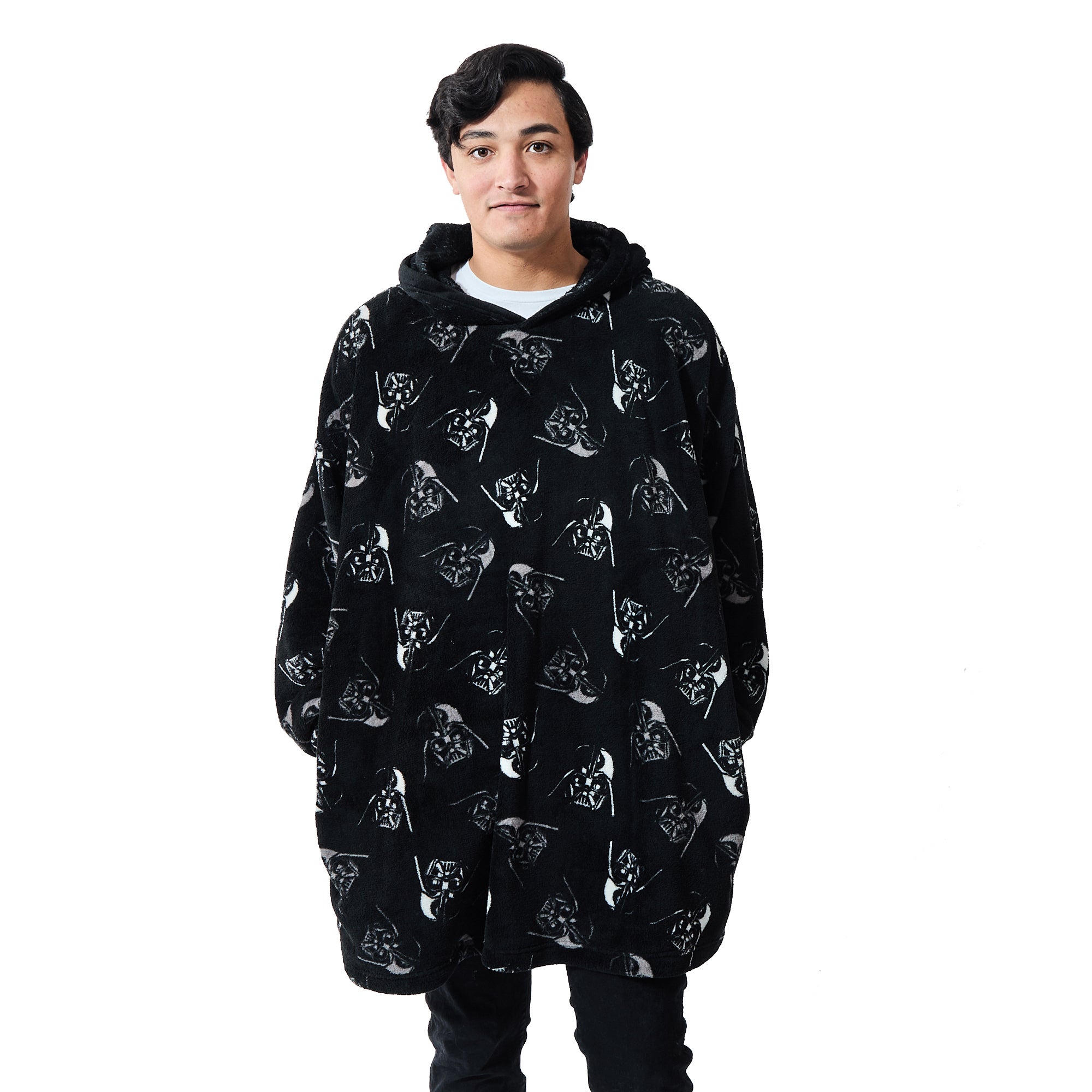 Star Wars Darth Vader All-Over Print Black Hooded Wearable Oversize Blanket-OSFA