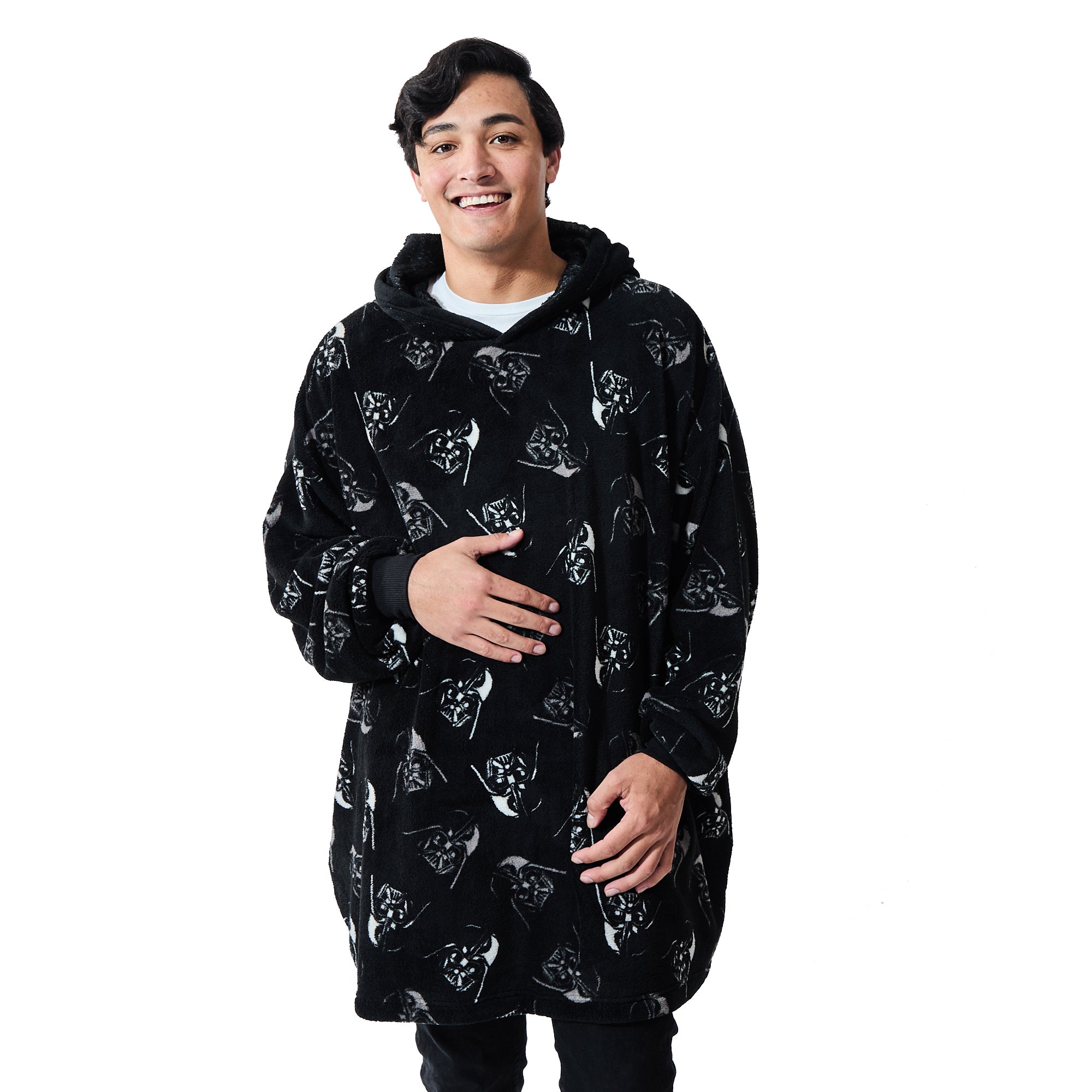 Star Wars Darth Vader All-Over Print Black Hooded Wearable Oversize Blanket-OSFA