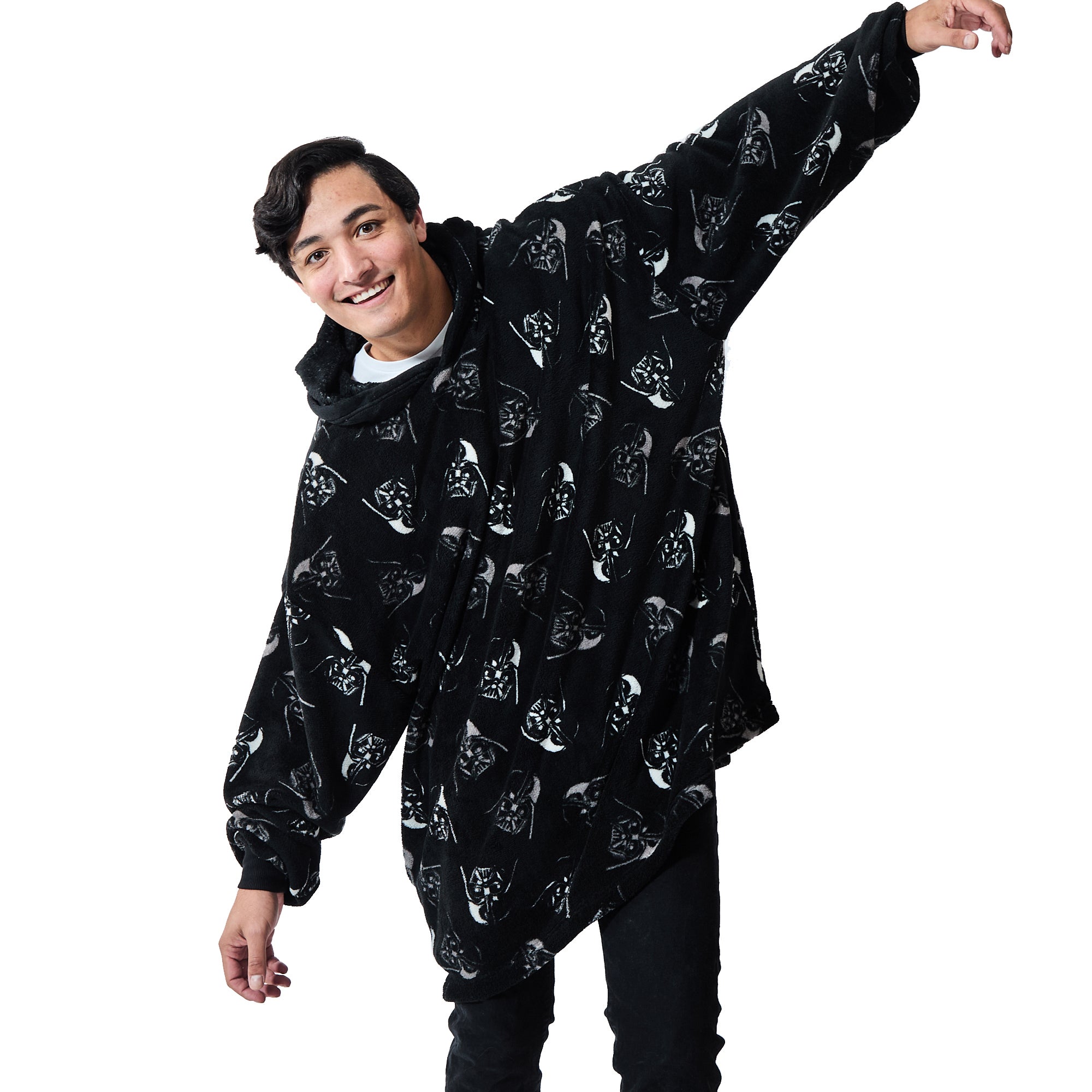 Star Wars Darth Vader All-Over Print Black Hooded Wearable Oversize Blanket-OSFA
