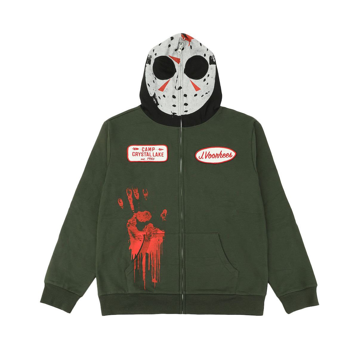 Friday The 13th Jason Long Sleeve Men's Green Cosplay Hoodie