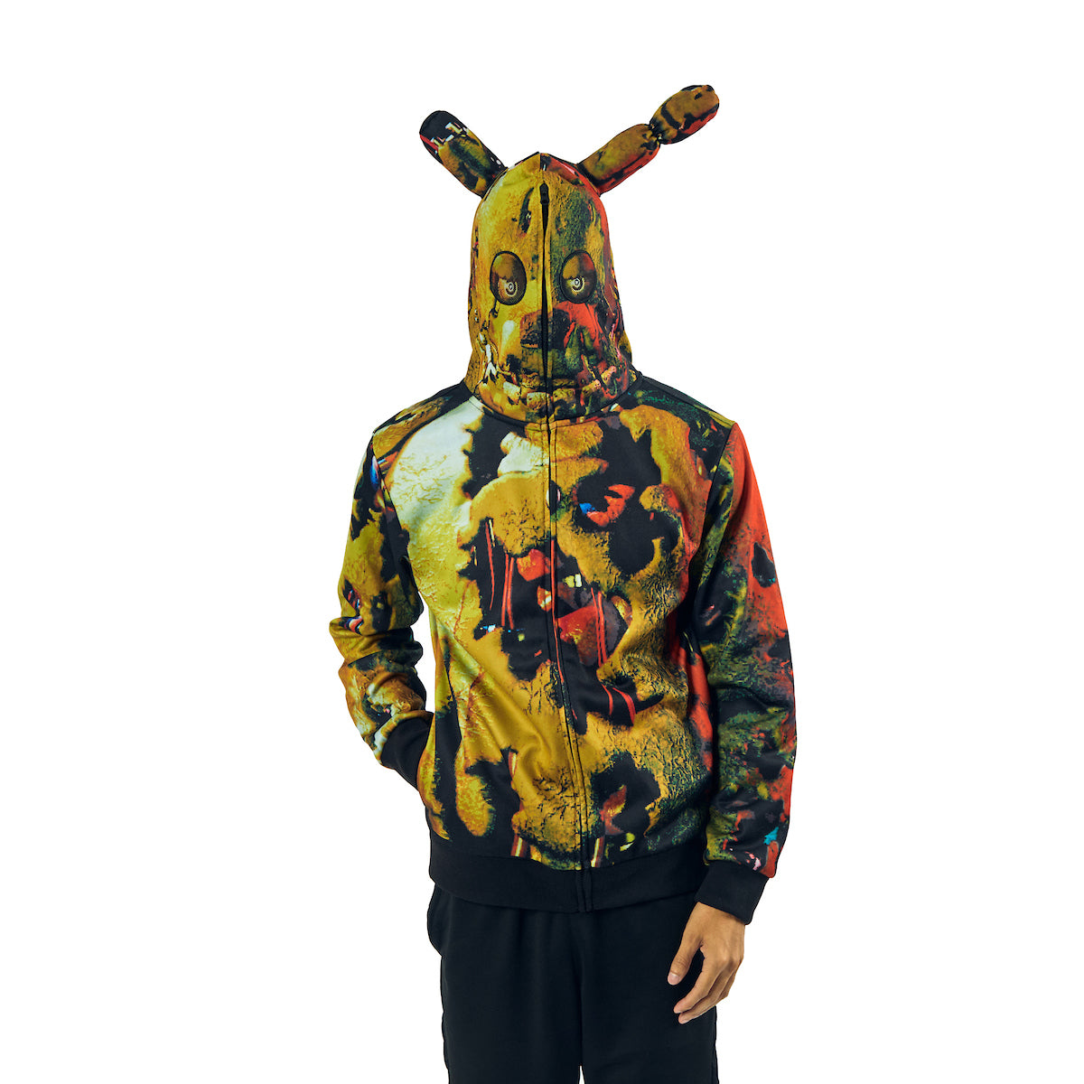 Five Nights At Freddy's Long Sleeve Men's Full-Zip Cosplay Hoodie
