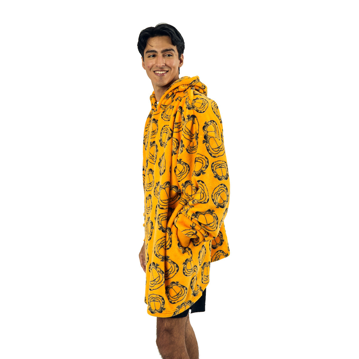 Garfield Character Heads All-Over Print Oversized Hoodie Wearable Blanket-OSFA