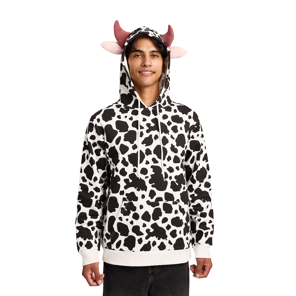 Cow Men's Long Sleeve Cosplay Zip Hoodie