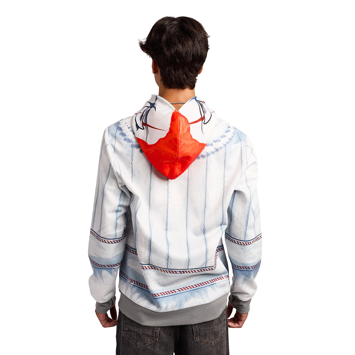 IT Pennywise Men's Long Sleeve Cosplay Zip Hoodie