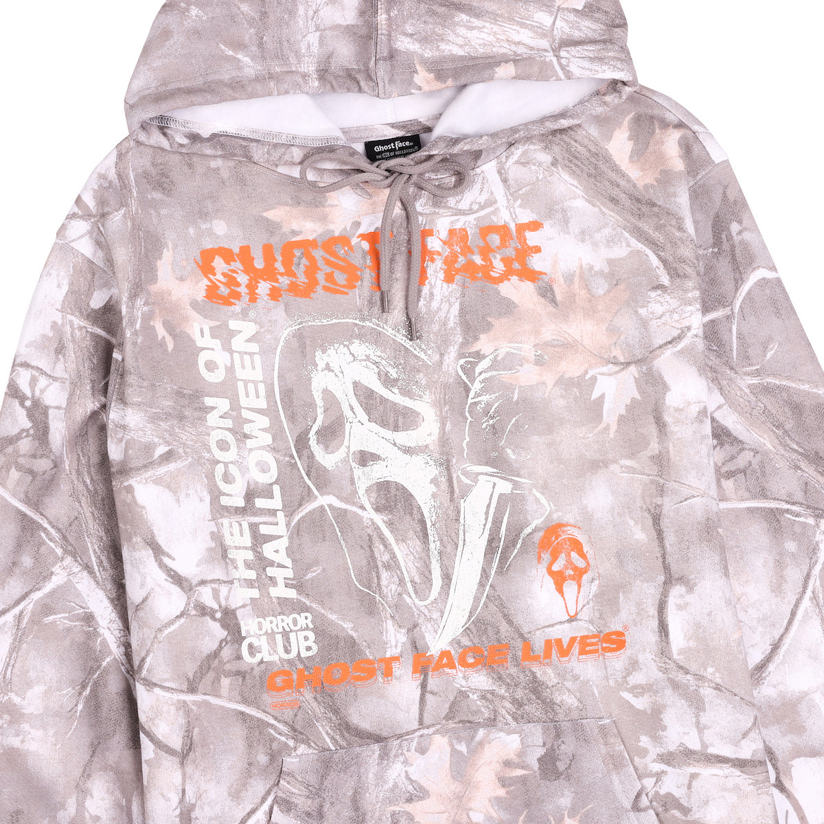 Ghostface Men's Double-Sided Camo Hoodie With Kangaroo Pocket