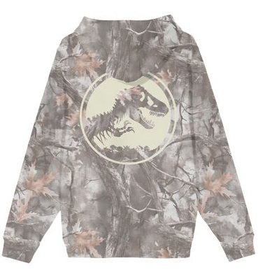 Jurassic Park Classic Logo Men's Double-Sided Hoodie With Kangaroo Pocket