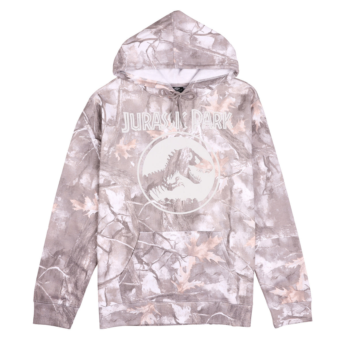 Jurassic Park Classic Logo Men's Double-Sided Hoodie With Kangaroo Pocket