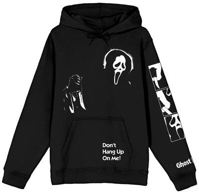 Ghostface Don't Hang Up on Me on Men's Black Hooded Sweathirt