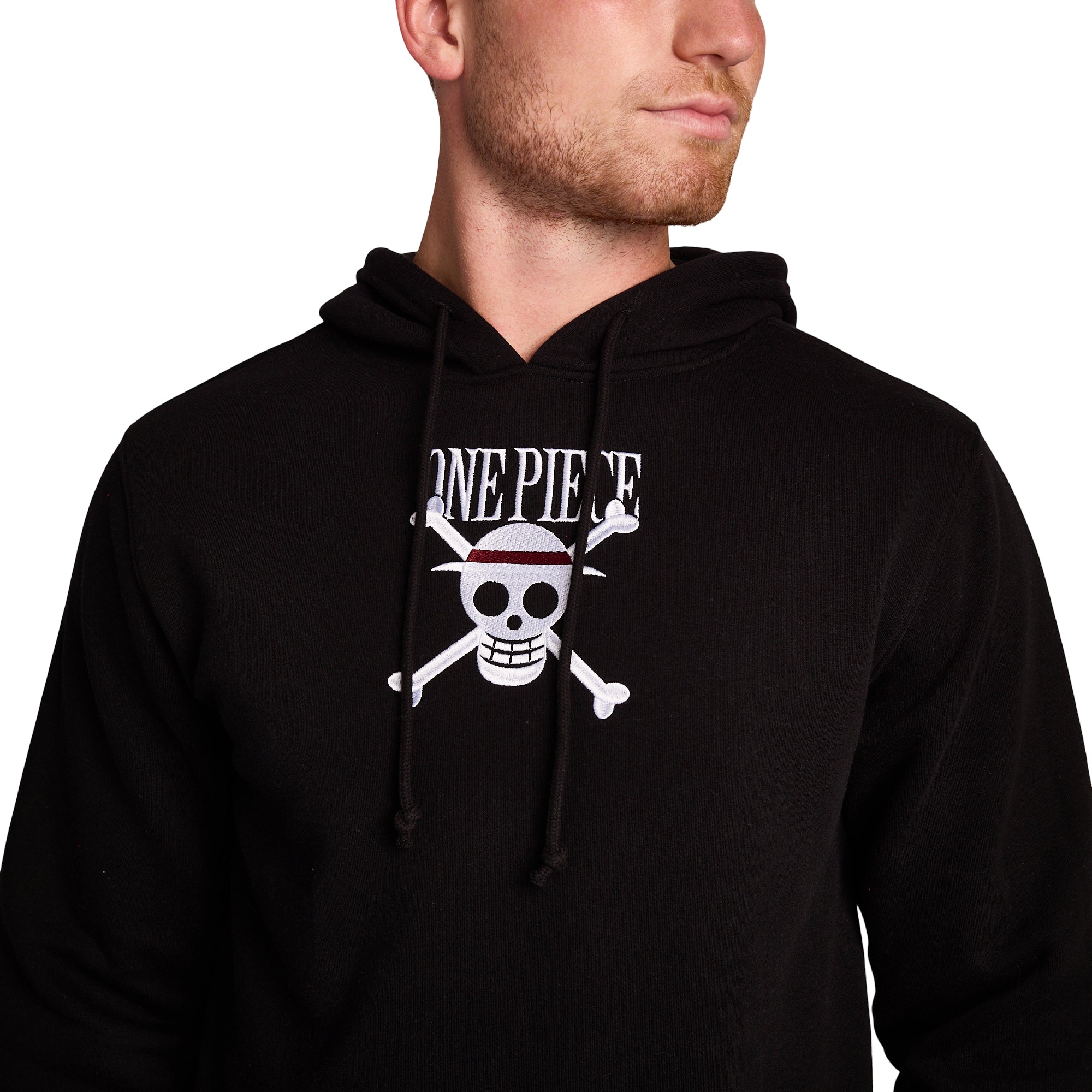 One Piece Monkey D. Luffy Men's Black Long Sleeve Hooded Sweatshirt