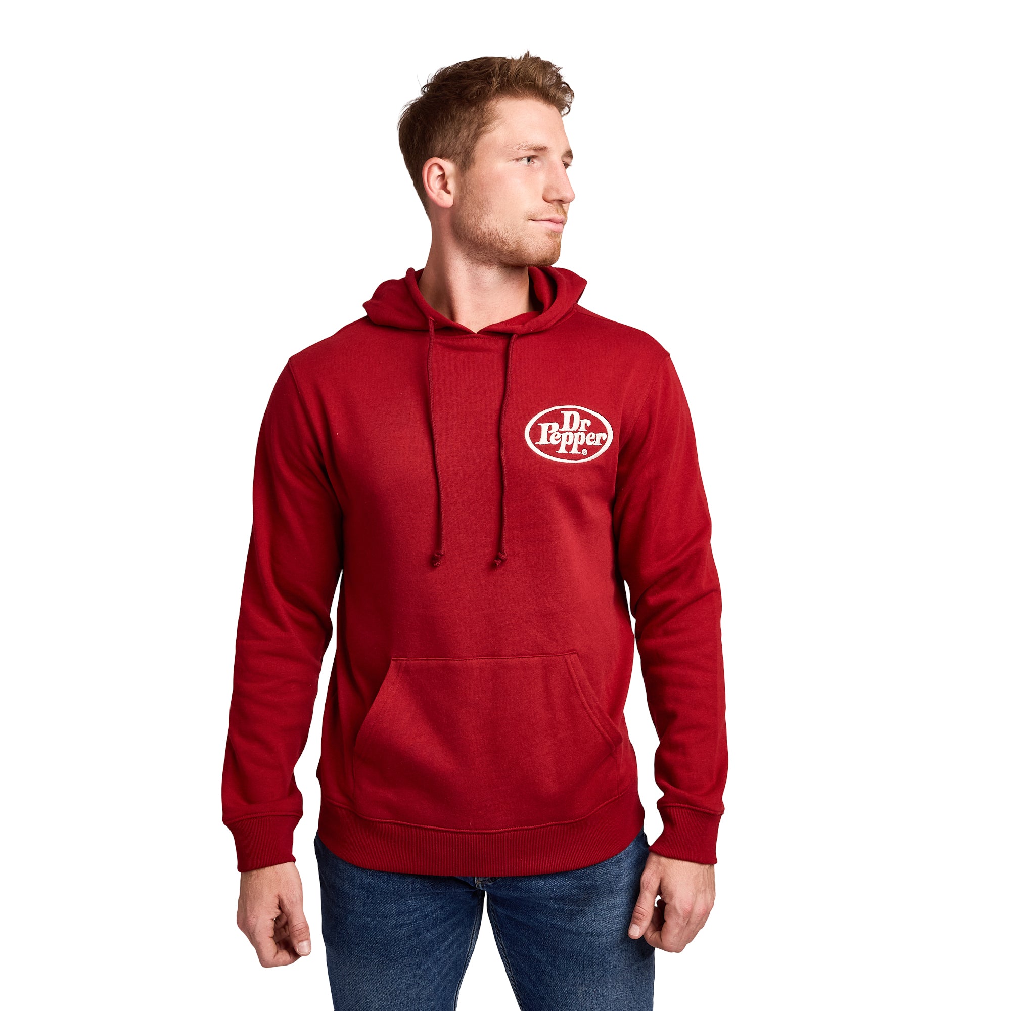 Dr Pepper I'm A Pepper Men's Red Long Sleeve Hooded Sweatshirt
