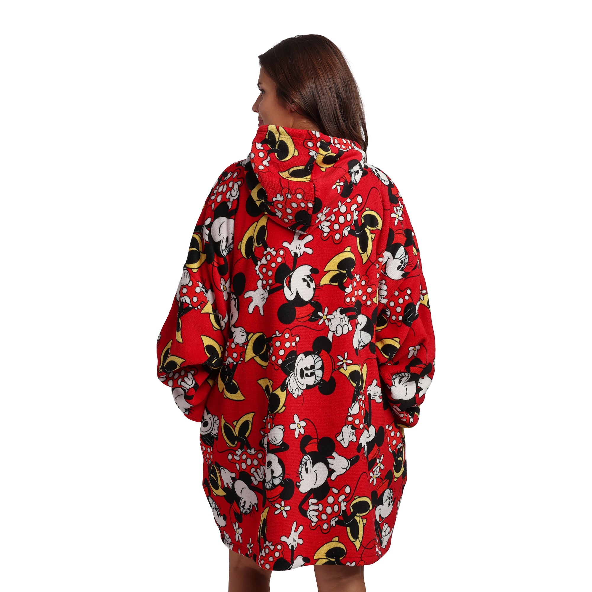 Minnie Mouse Classic Adult Long Sleeve Sherpa-Lined Hooded Blanket