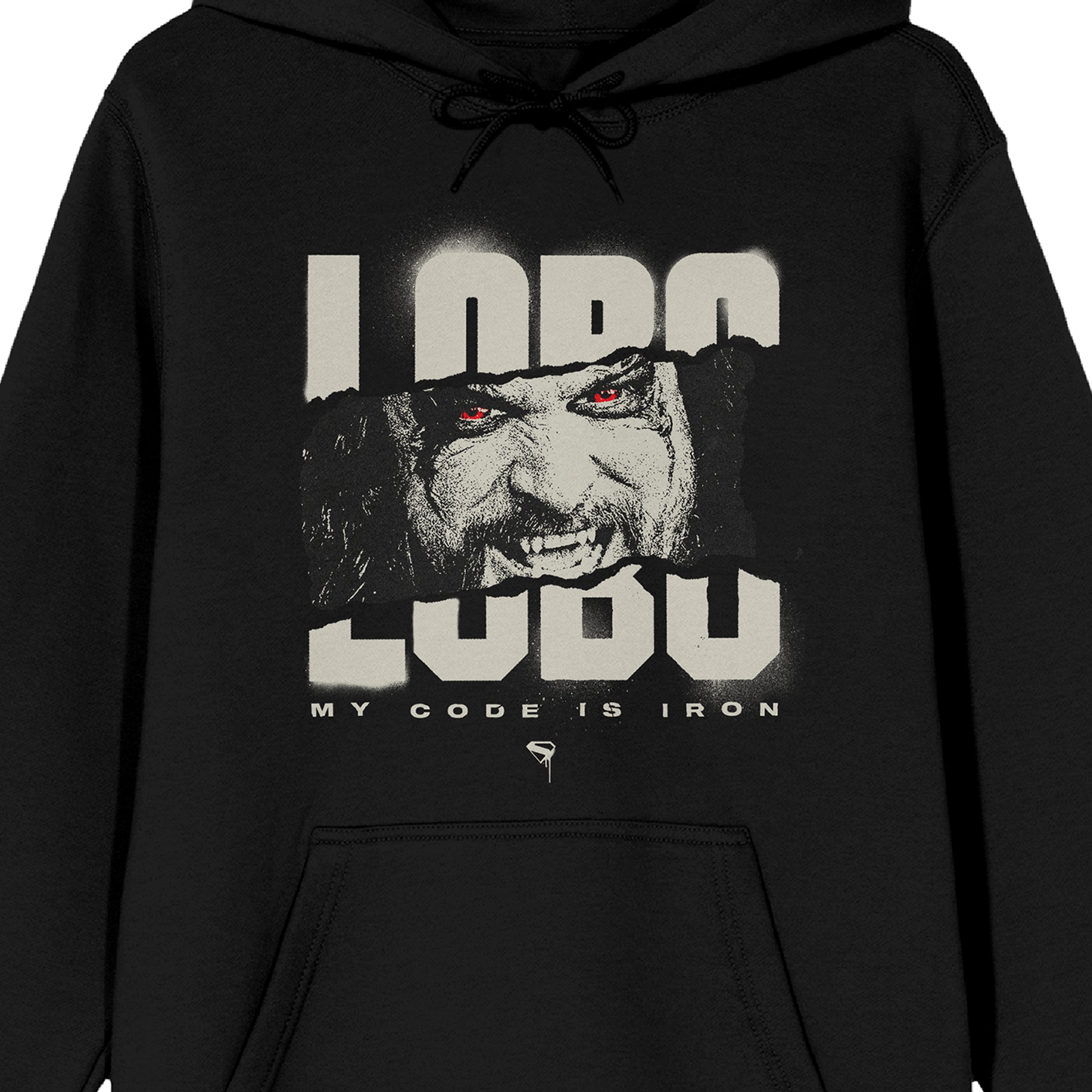 Supergirl Movie (2026) Lobo Burst My Code Is Iron Men’s Black Long Sleeve Hooded Sweatshirt