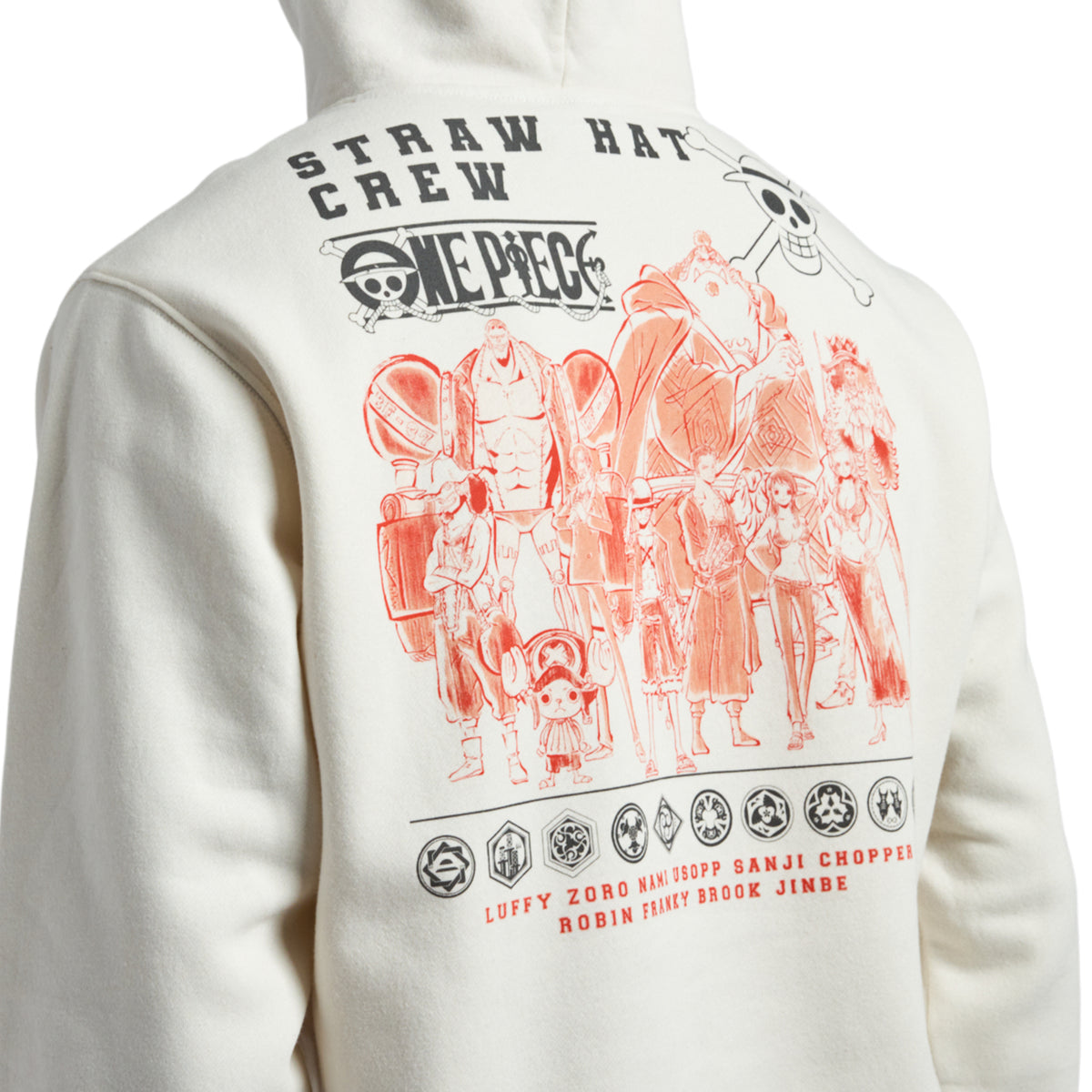 One Piece Straw Hat Crew Hooded Sweatshirt for Men