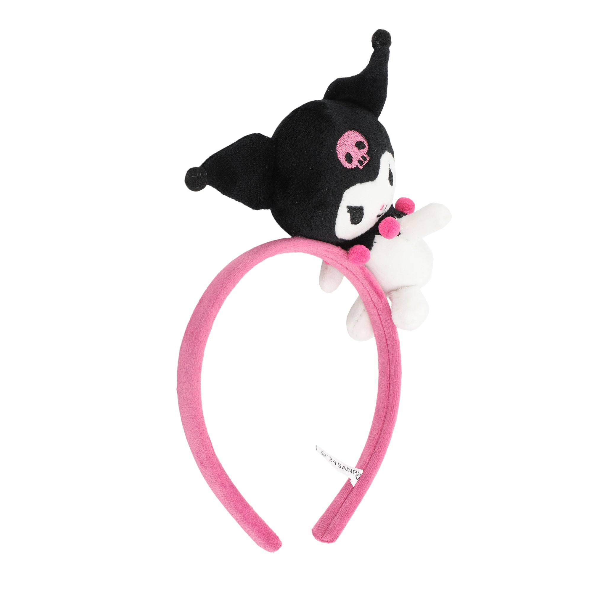 Kuromi Pink Headband With Character Charm & Plush