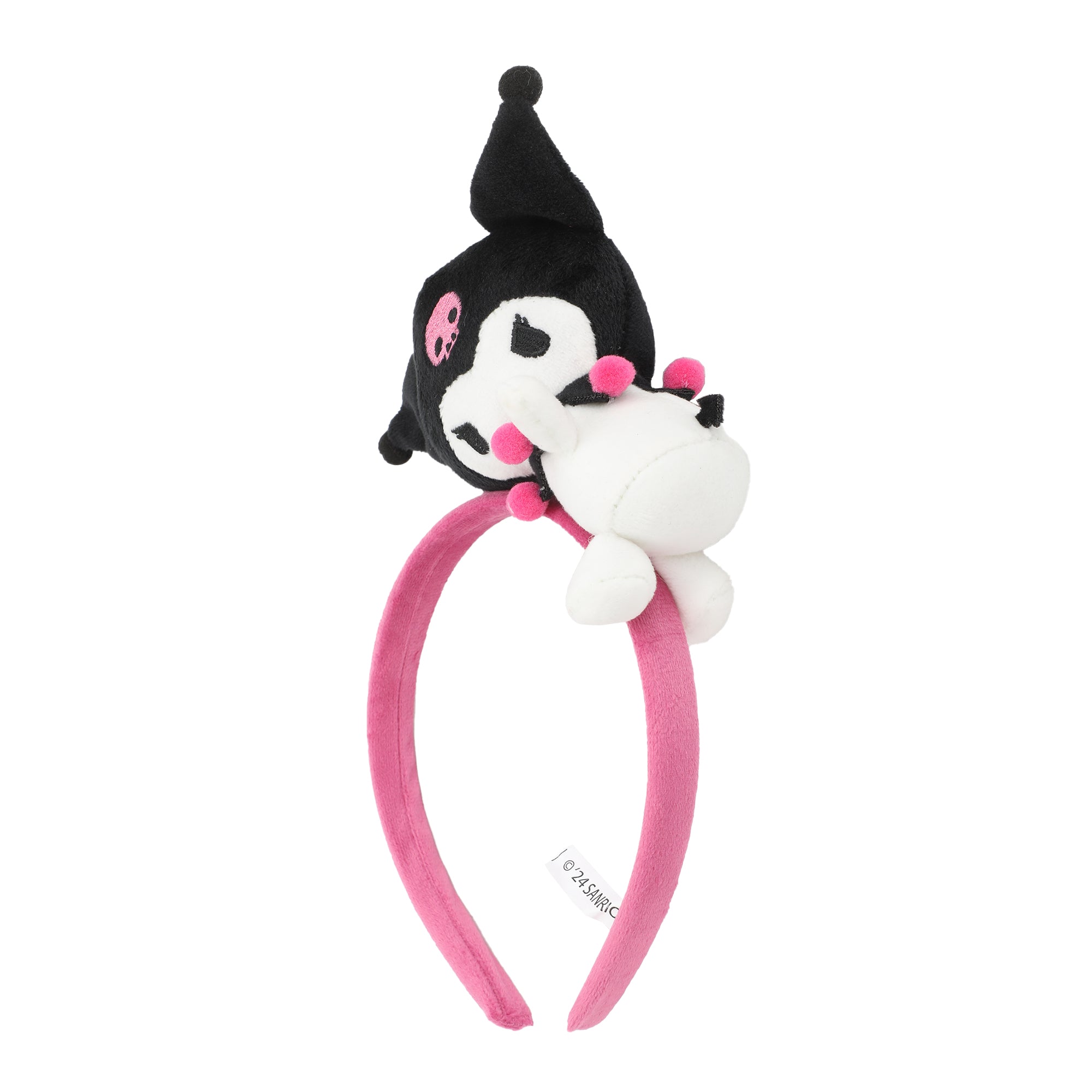 Kuromi Pink Headband With Character Charm & Plush
