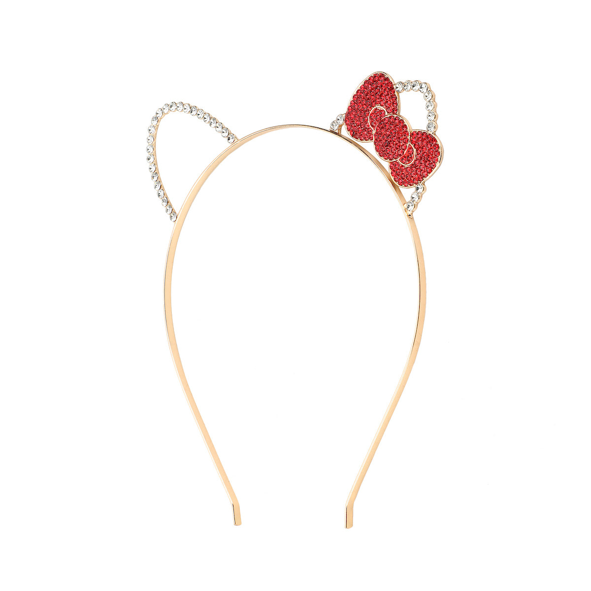 Hello Kitty Ears & Bow Cosplay Glitzy Metal Headband
