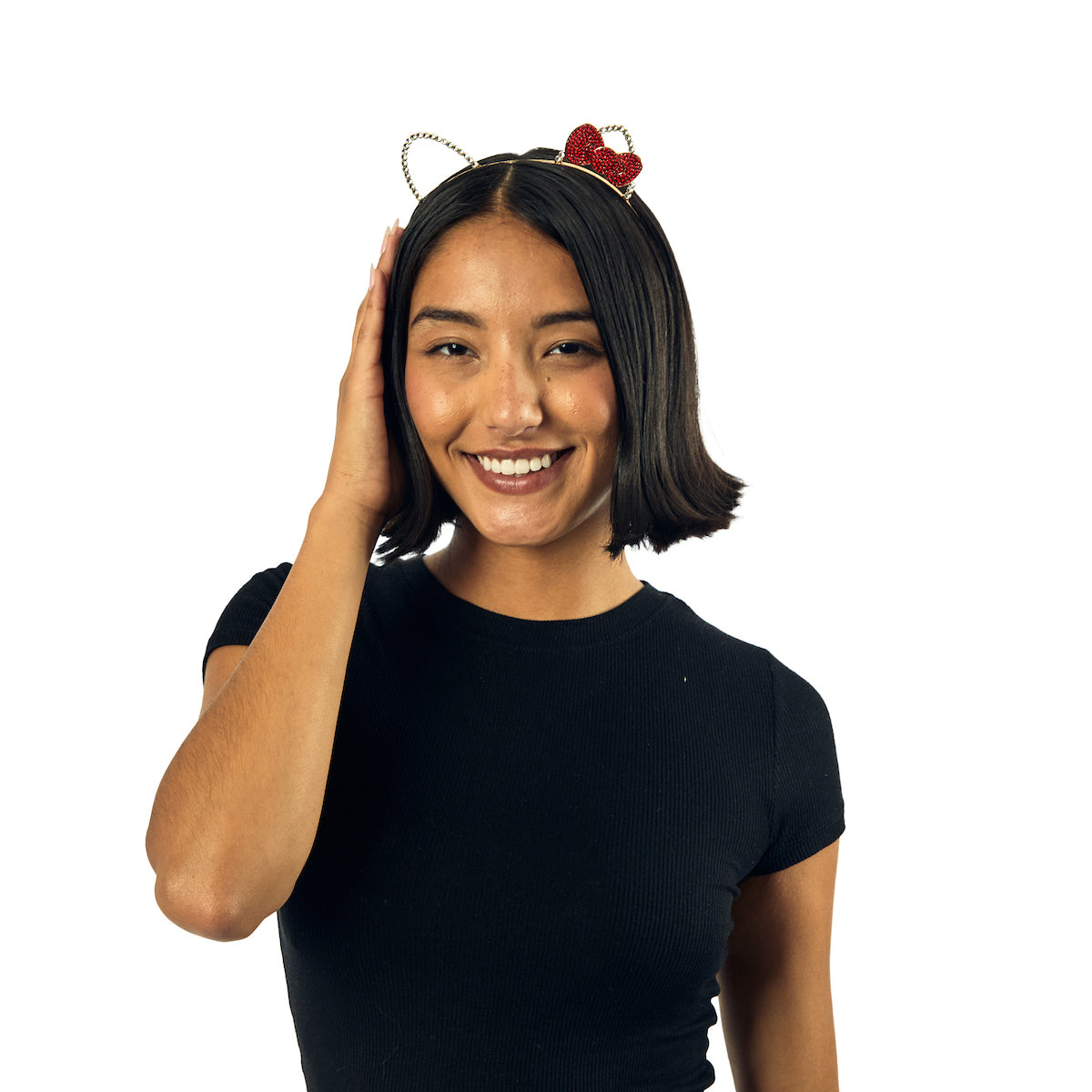 Hello Kitty Ears & Bow Cosplay Glitzy Metal Headband