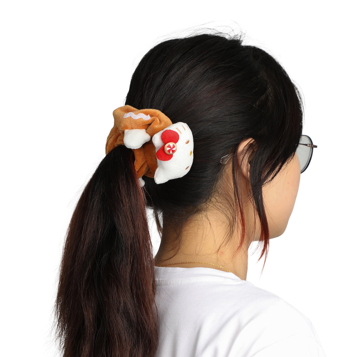 Hello Kitty Gingerbread Cat 3-Piece Scrunchie Set