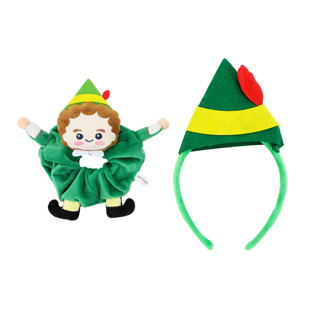 Elf Buddy 2-Piece Plush Headband & Scrunchie Set