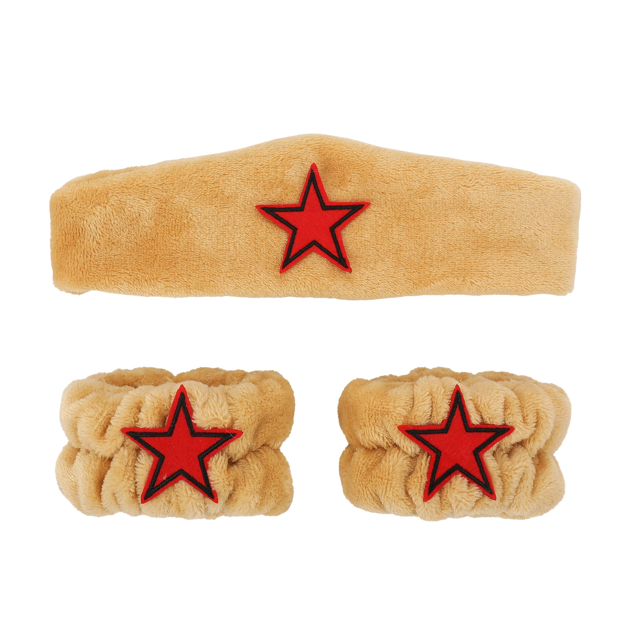 Wonder Woman Tiara & Cuffs 3-Piece Cosplay Face Wash Set