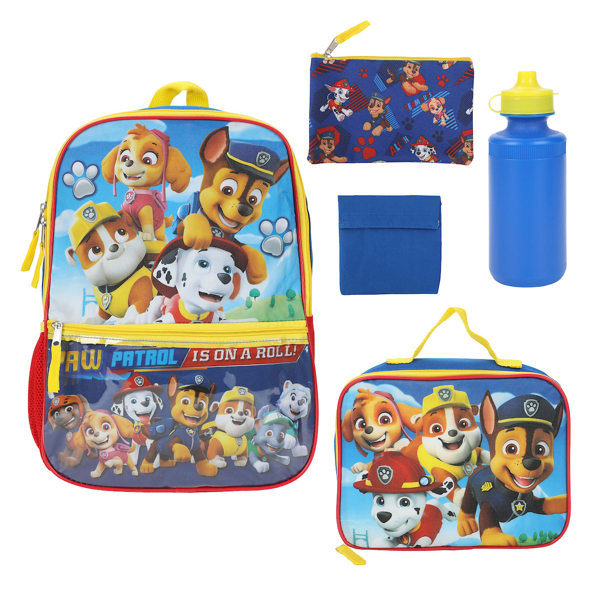 Paw Patrol Is On A Roll 16" 5-Pc Youth Backpack Set