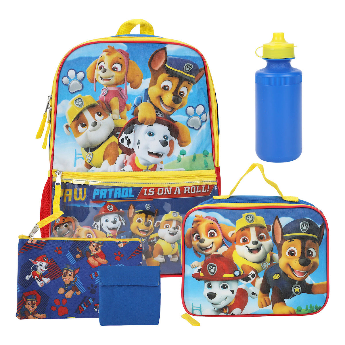 Paw Patrol Heroes Nickelodeon Cartoon 5-Piece Backpack accessories Set for boys