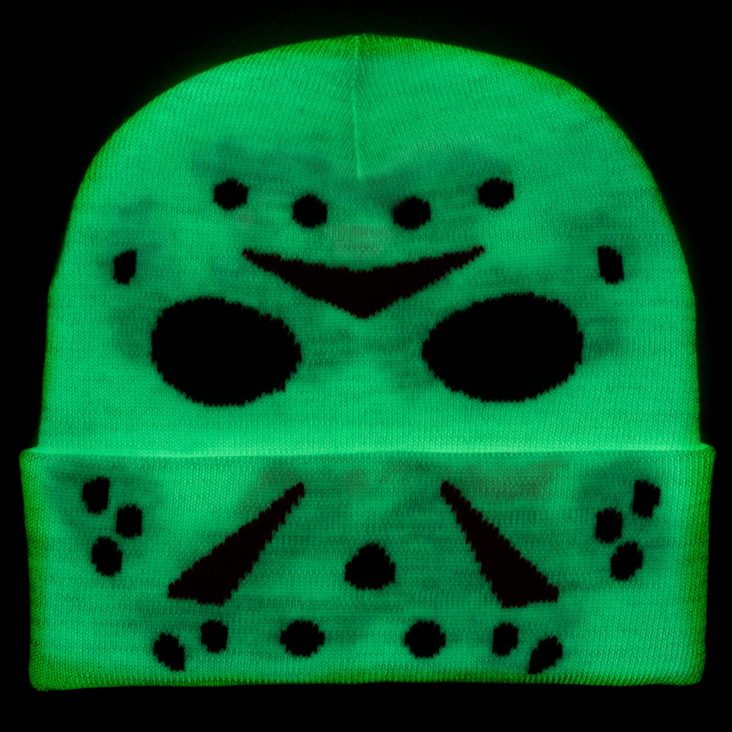 Friday the 13th Jason Glow in the Dark horror Cuffed Winter Beanie