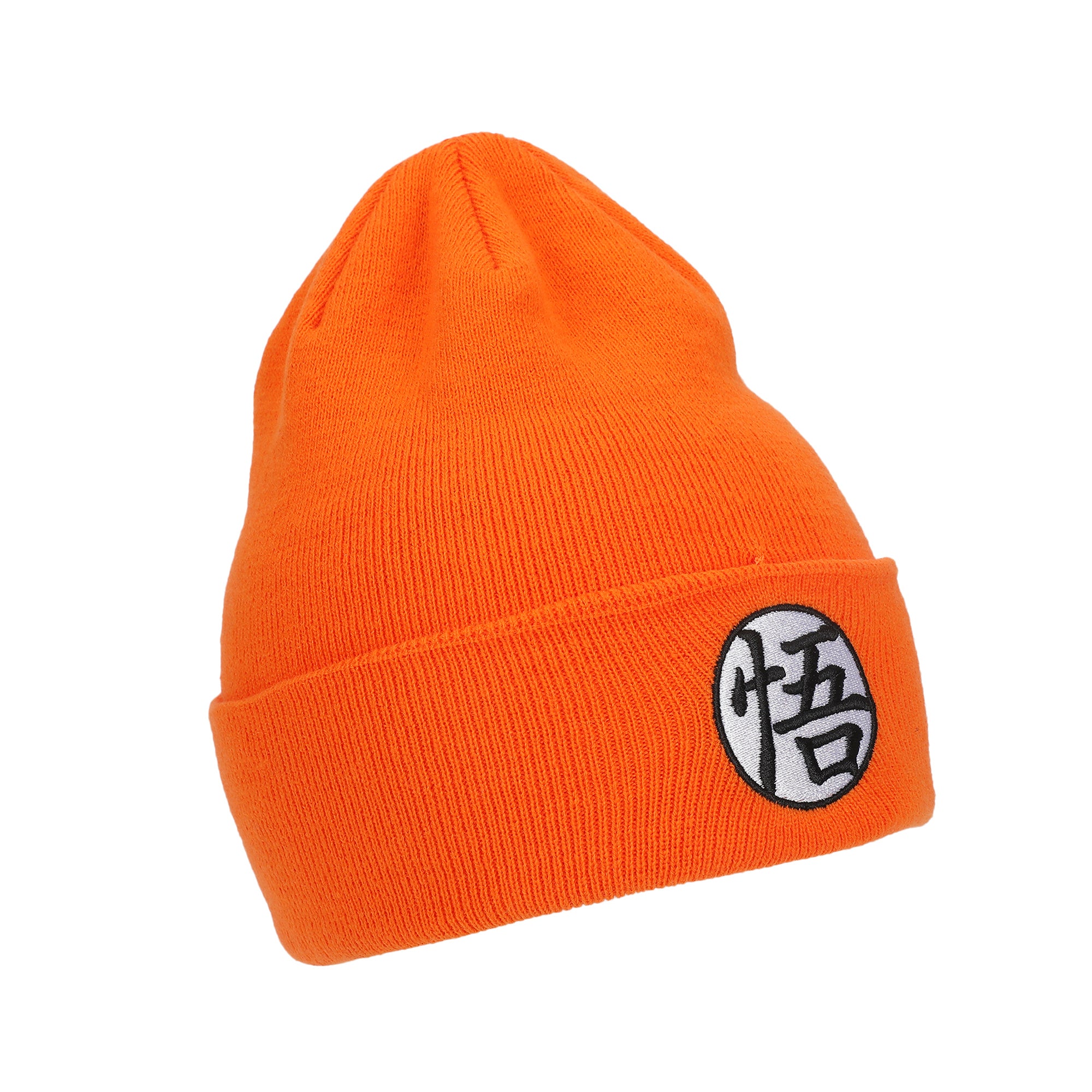 Dragon Ball Z Anime Cartoon Symbol Patch Orange Cuffed Beanie