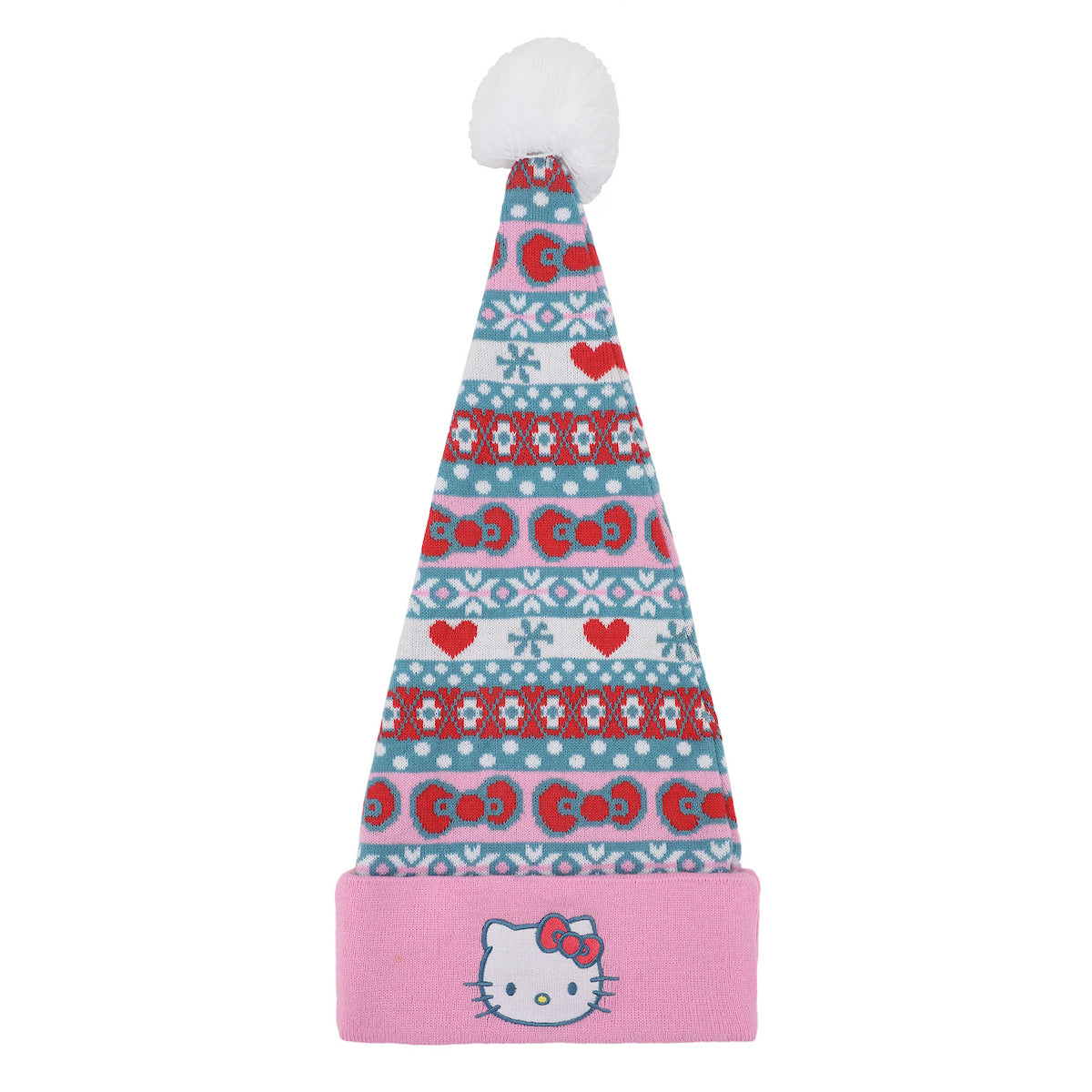 Hello Kitty Holiday Pattern Santa Hat