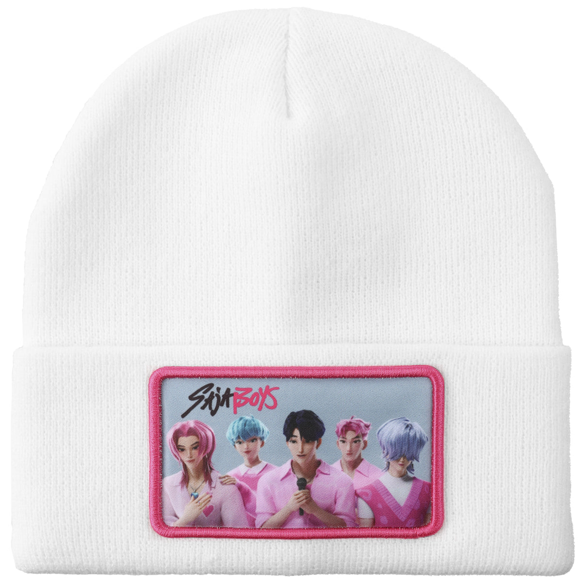 KPop Demon Hunters Saja Boys White Cuff Knit Beanie – Bioworld