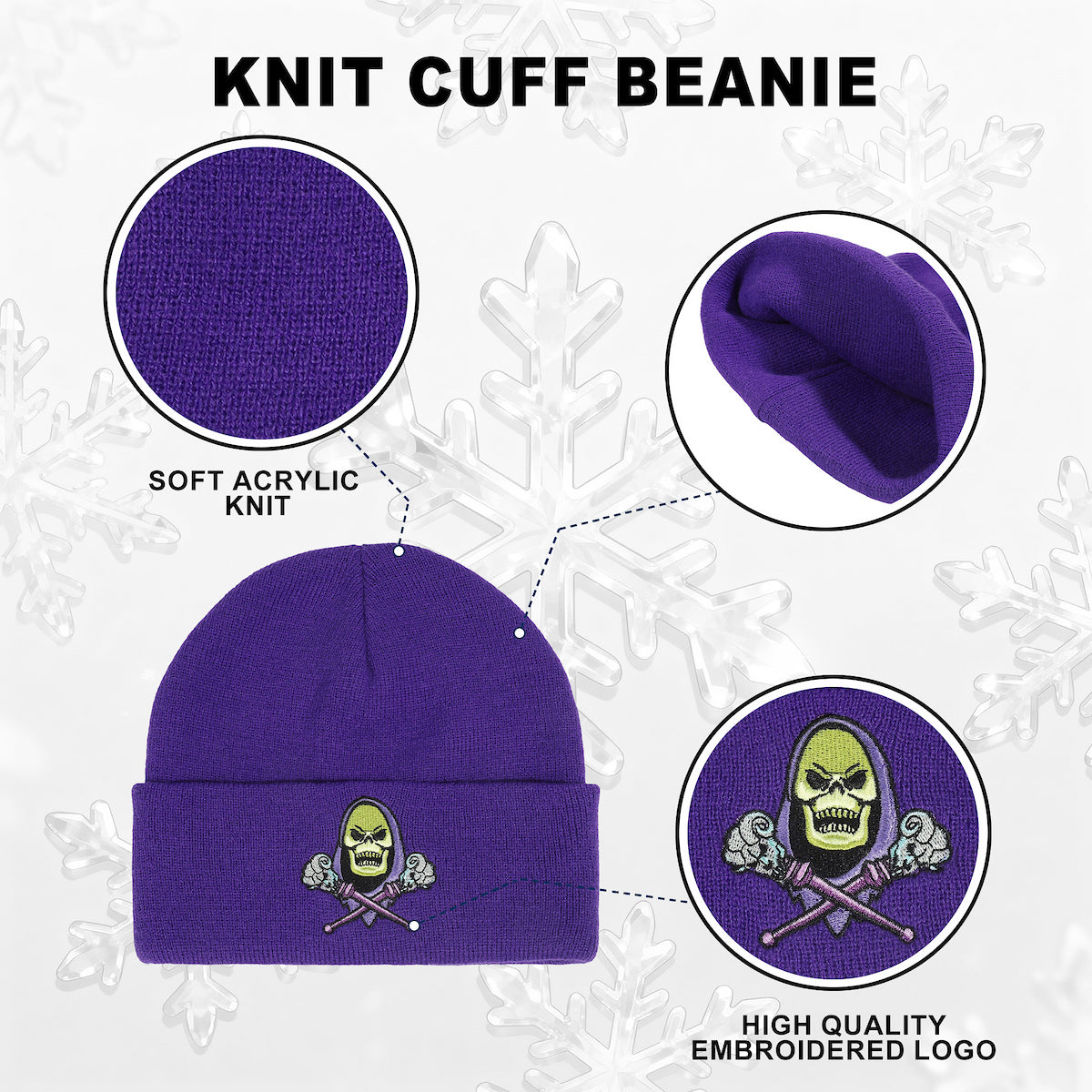 Masters of the Universe Classic Skeletor Knit Cap for Adults