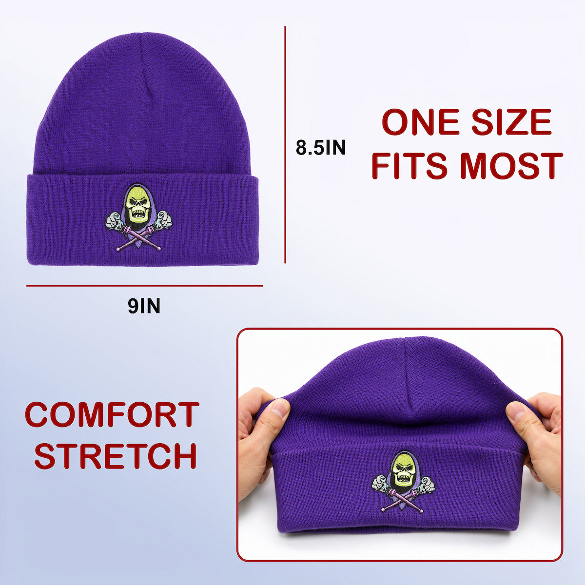 Masters of the Universe Classic Skeletor Knit Cap for Adults