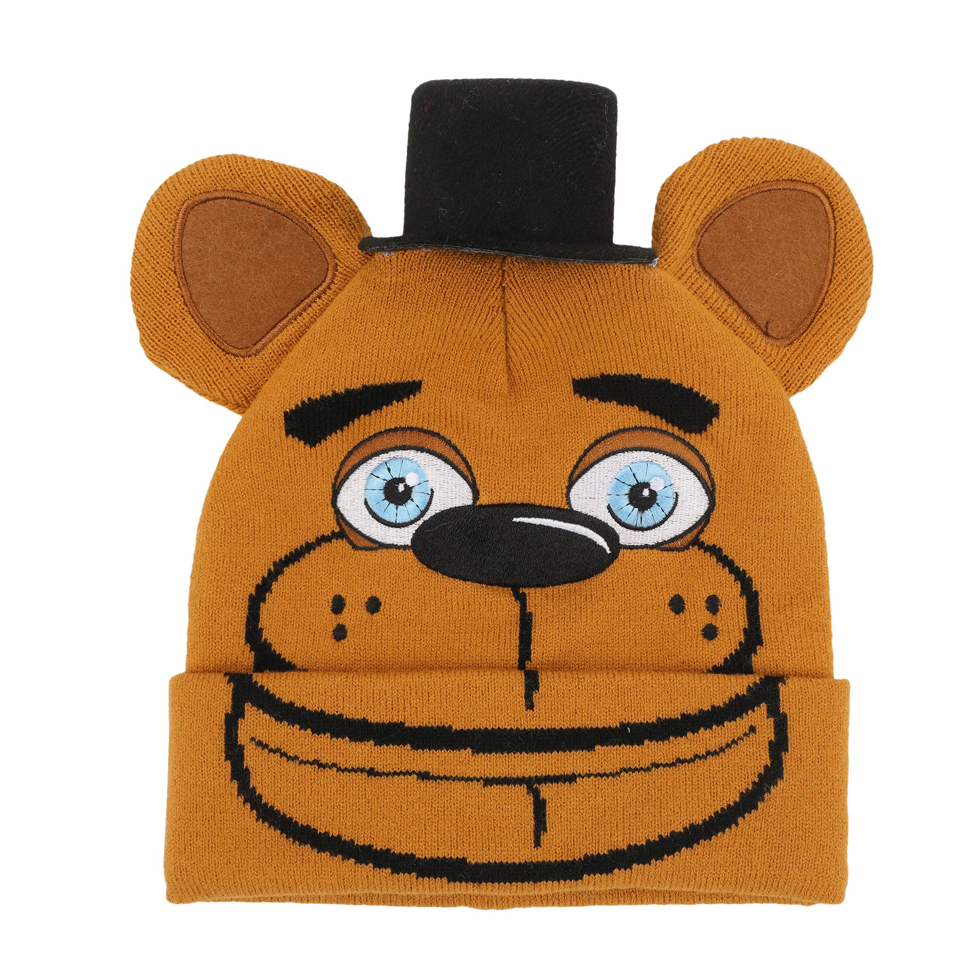 Five Nights At Freddy's Freddy Fazbear Youth Brown Cuffless Beanie