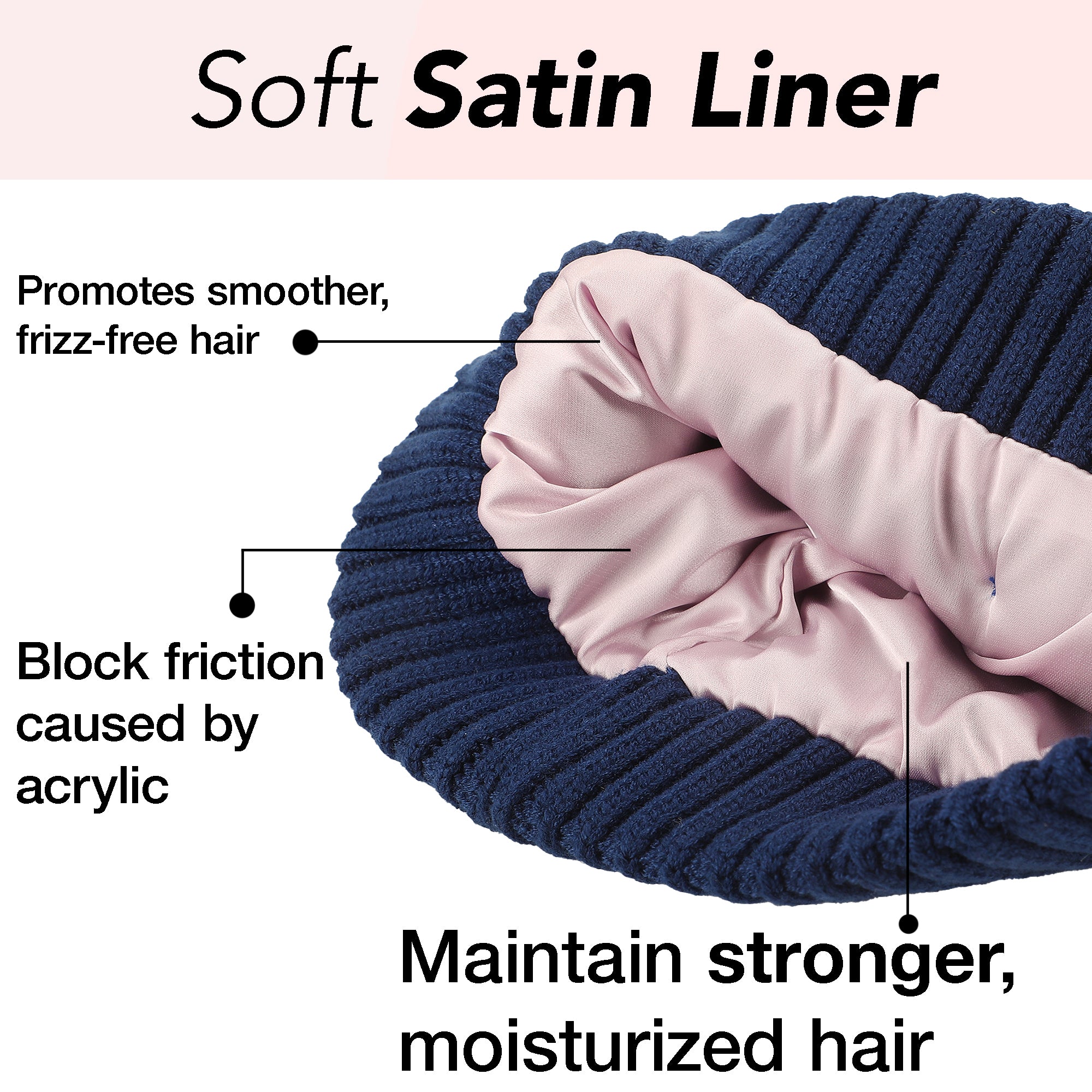 Disney Stitch Character Face & Pearl Appliques Blue Cuff Beanie