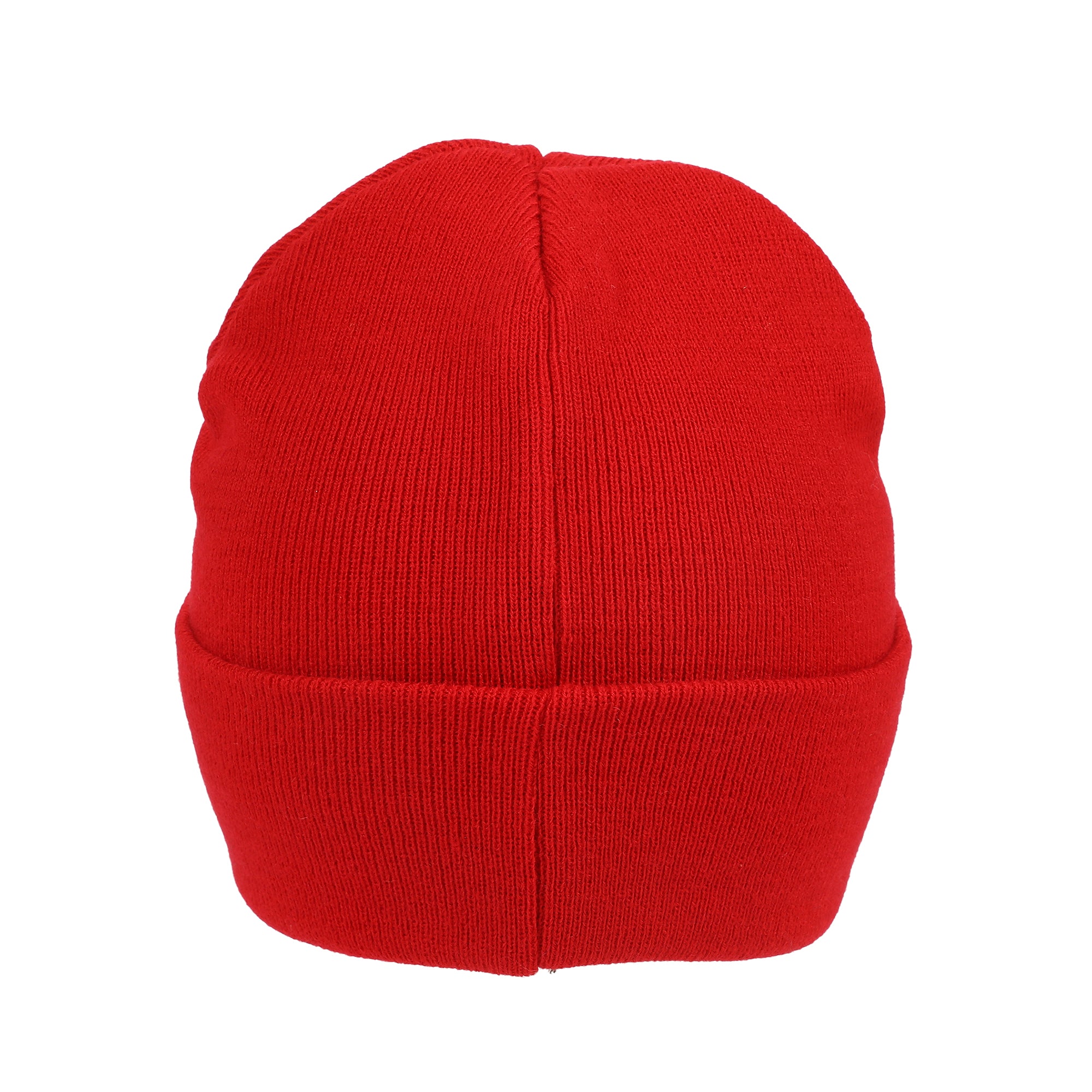 Hello Kitty Embroidered Character Face Red Cuff Beanie