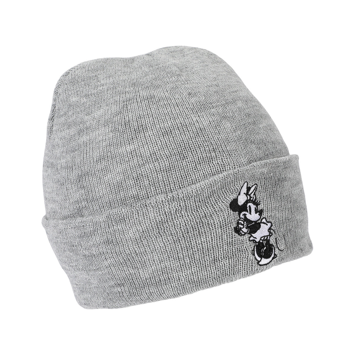 Disney's Minnie Mouse Classic Adult Gray Cuffed Knit Beanie