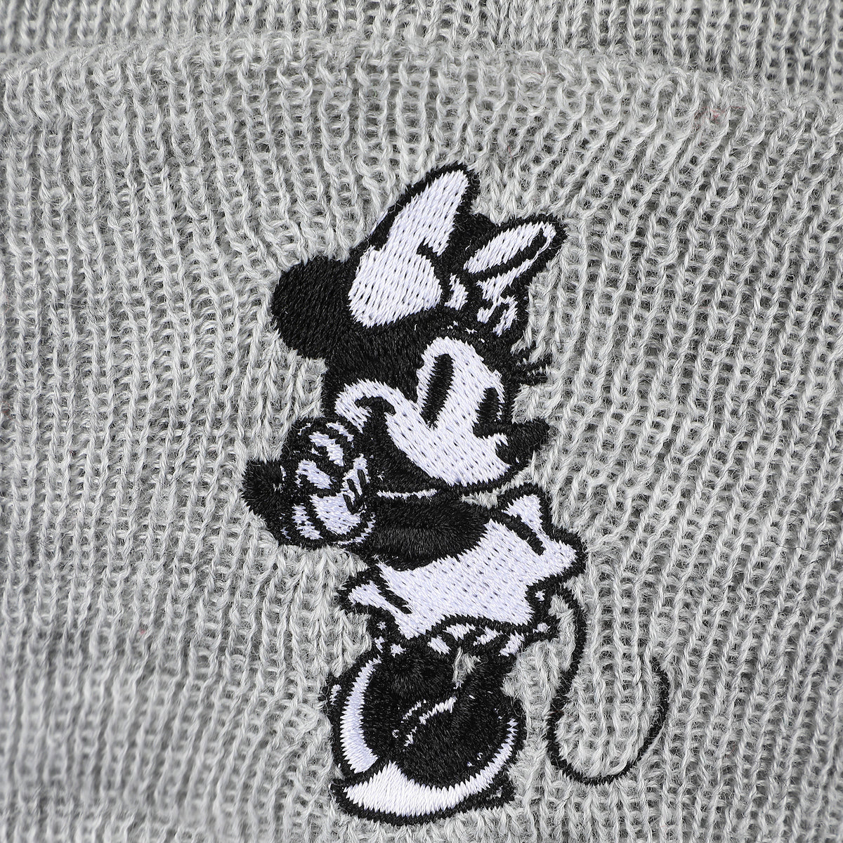 Disney's Minnie Mouse Classic Adult Gray Cuffed Knit Beanie