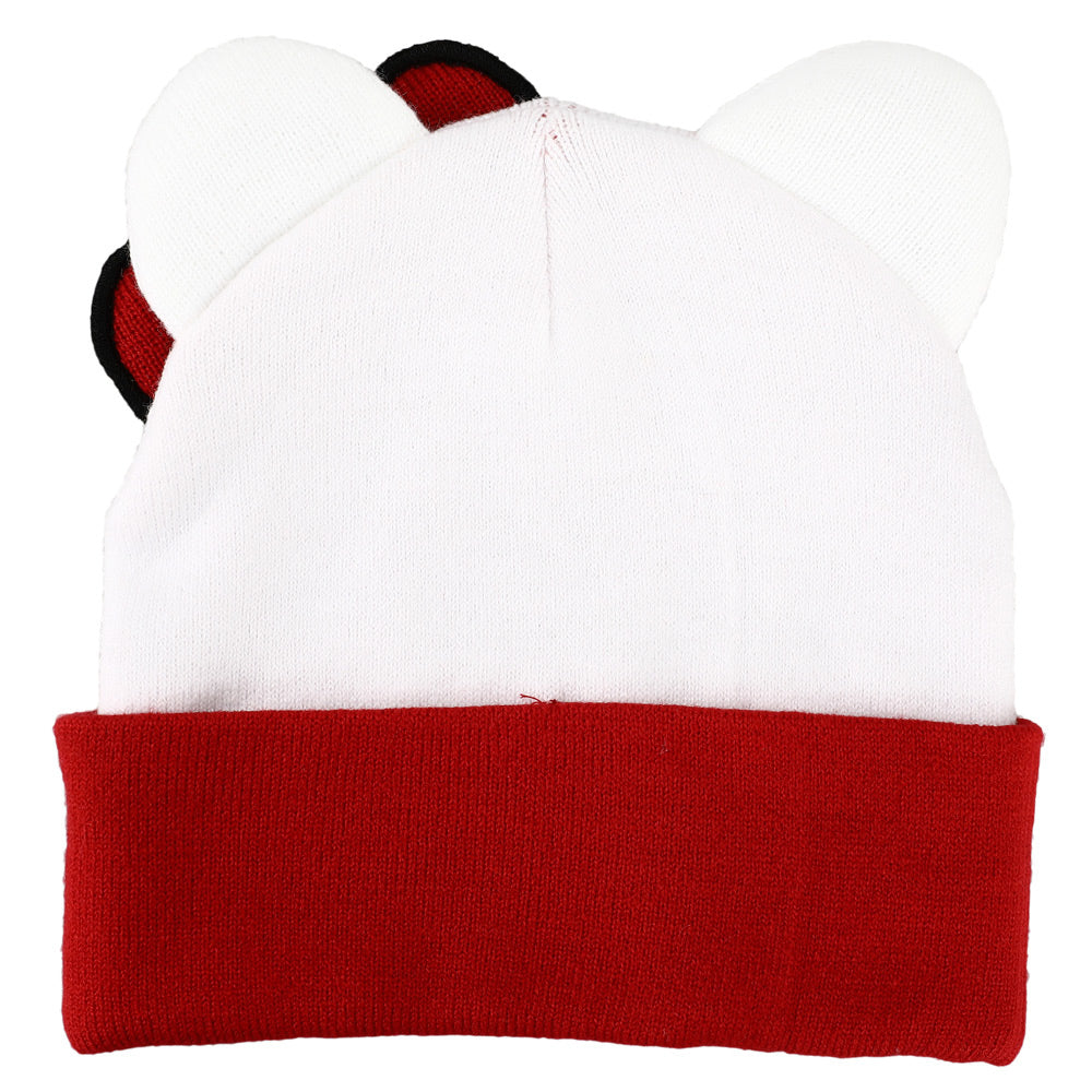 Sanrio Hello Kitty Big Face Bow Embroidered Beanie Hat for Adults