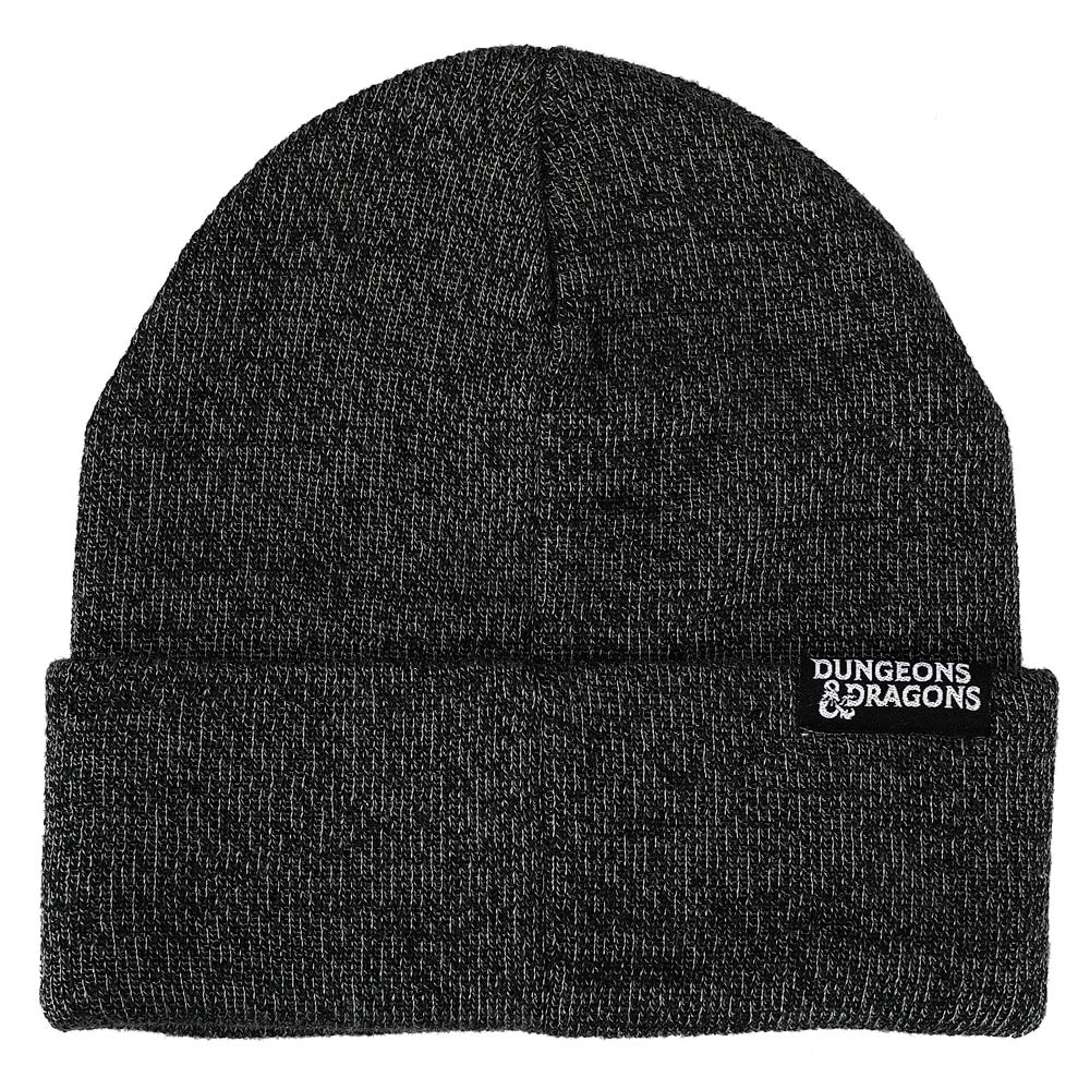 Dungeons and Dragons Ampersands Flat Embroidery Logo Dark Charcoal Acrylic Knit winter Beanie Hat