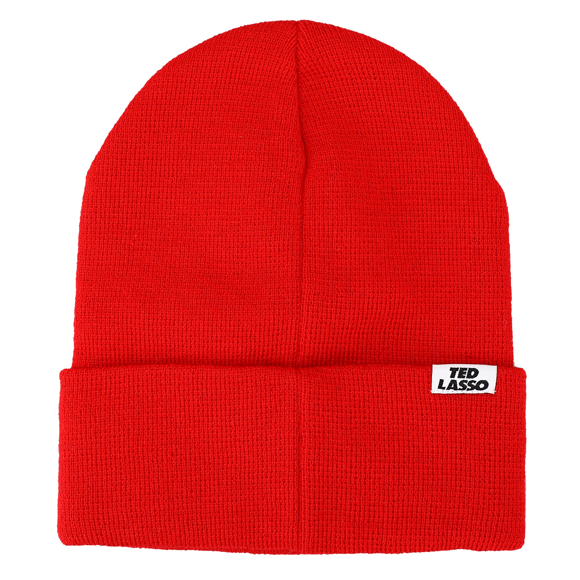 Ted Lasso AFC Richmond Greyhounds Red Cuffed Beanie – Adult Unisex Knit Winter Hat, Acrylic Embroidered Logo