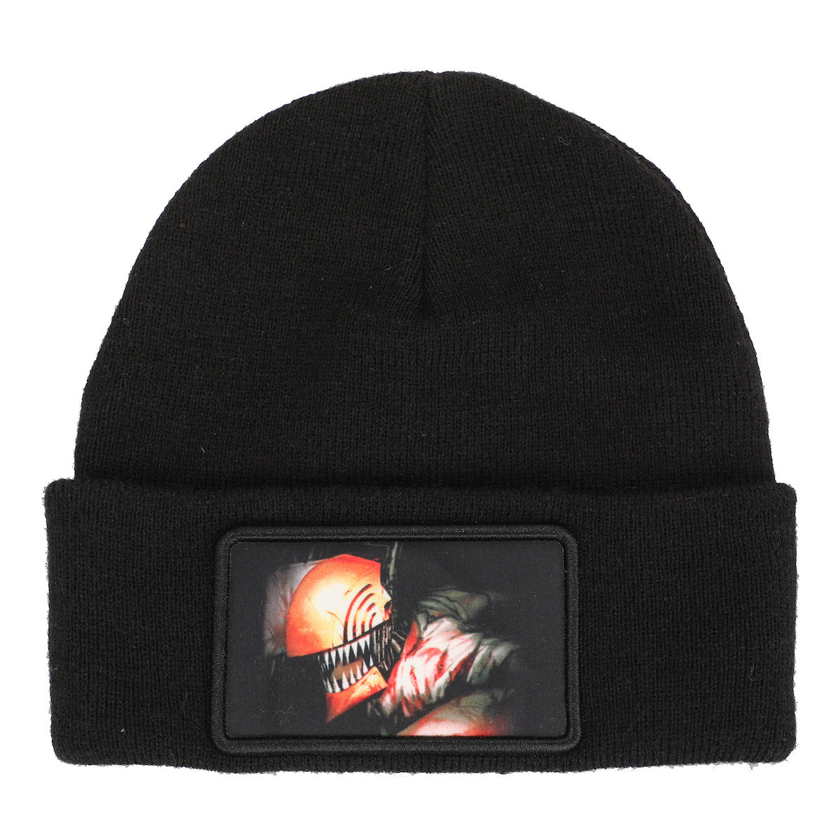 Chainsaw Man Pochita Men's Black Knit Cuff Beanie