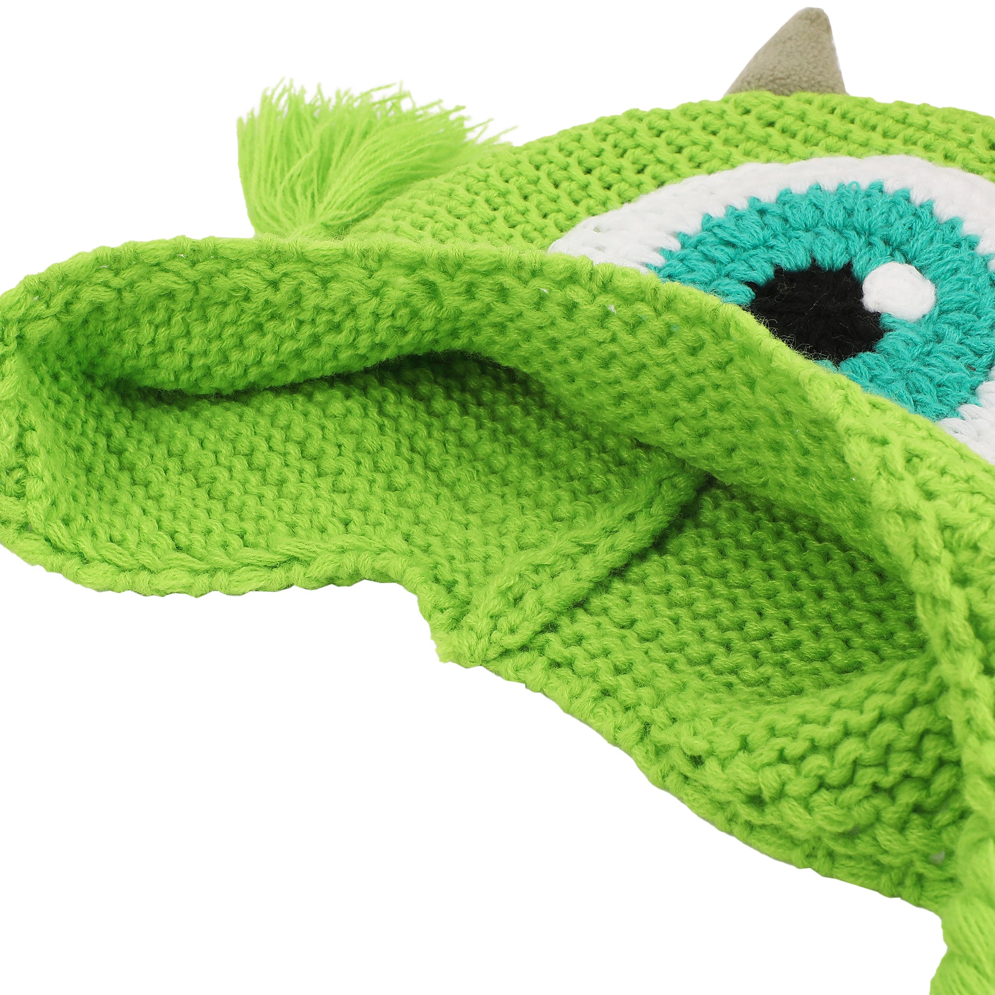 Bioworld Disney Pixar Monsters Inc Mike Wazowski Big Face Laplander Hat with Fleece Horns
