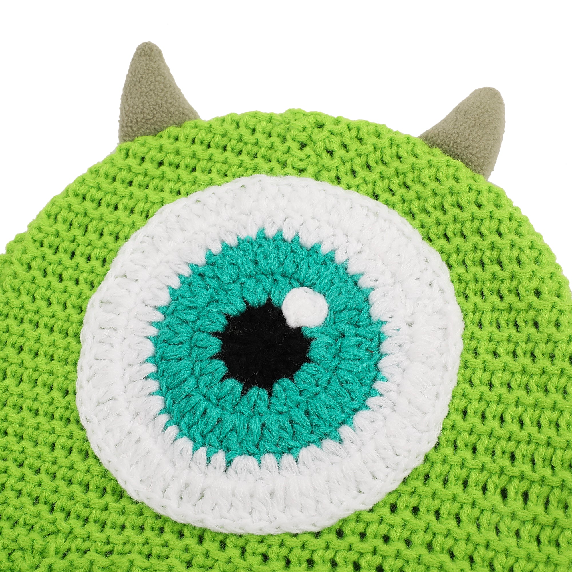 Bioworld Disney Pixar Monsters Inc Mike Wazowski Big Face Laplander Hat with Fleece Horns