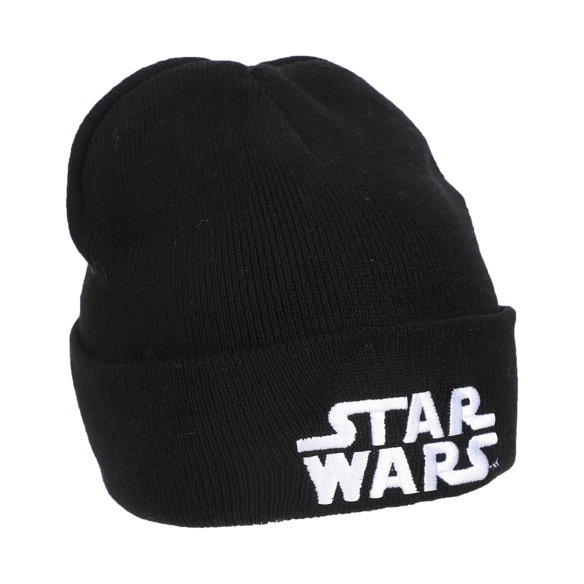 Star Wars Starwars Embroidery Speckled Yarn Acrylic Knit Beanie Cuff Beanie