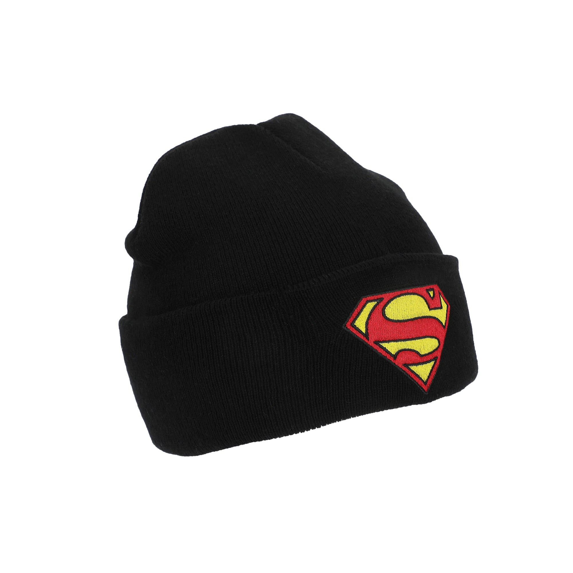 Superman Superman Logo Embroidery Acrylic Knit Cuff Beanie