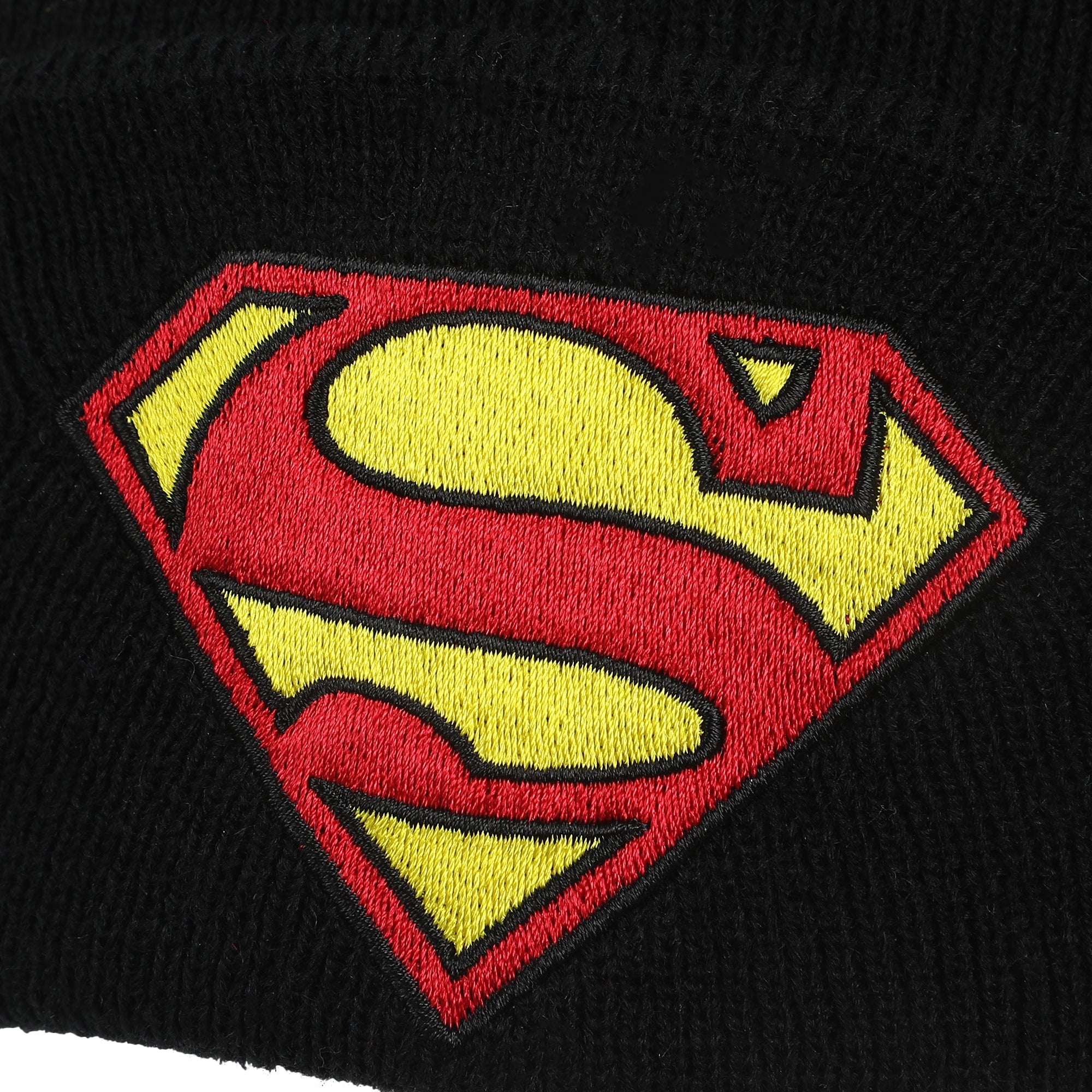 Superman Superman Logo Embroidery Acrylic Knit Cuff Beanie