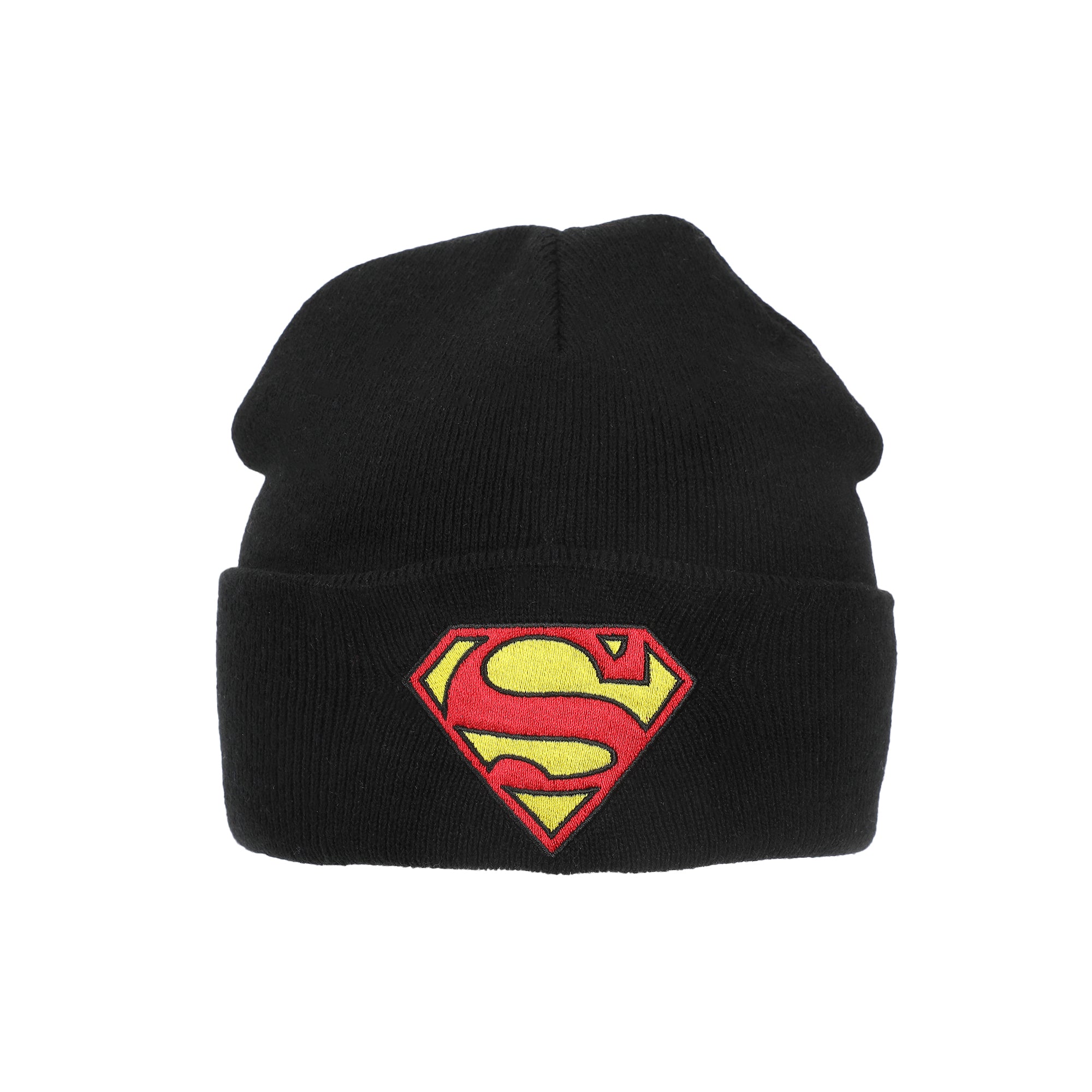 Superman Superman Logo Embroidery Acrylic Knit Cuff Beanie