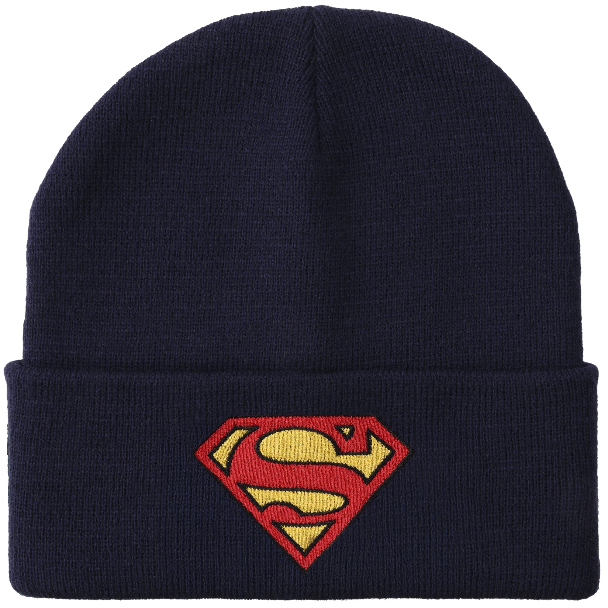Superman Superman Logo Embroidery Acrylic Knit Cuff Beanie