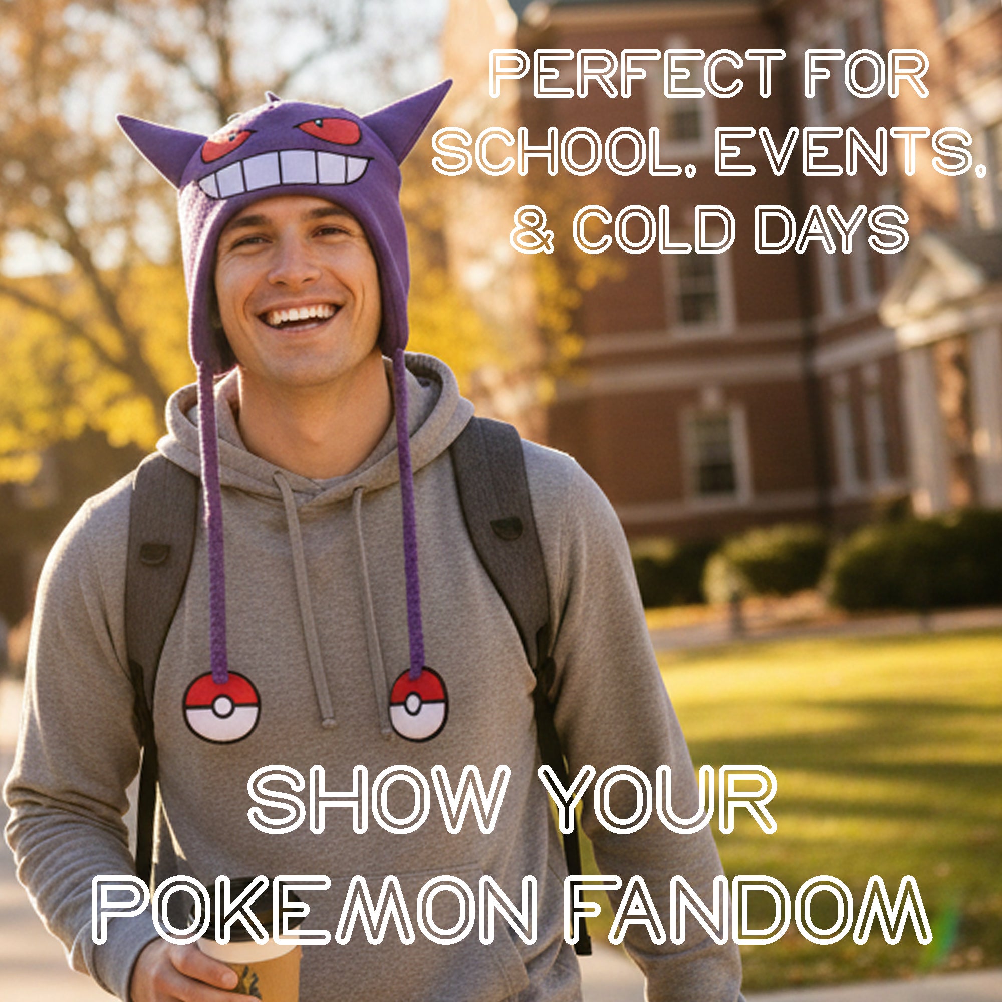 Pokémon Gengar Purple Laplander Knit Cap