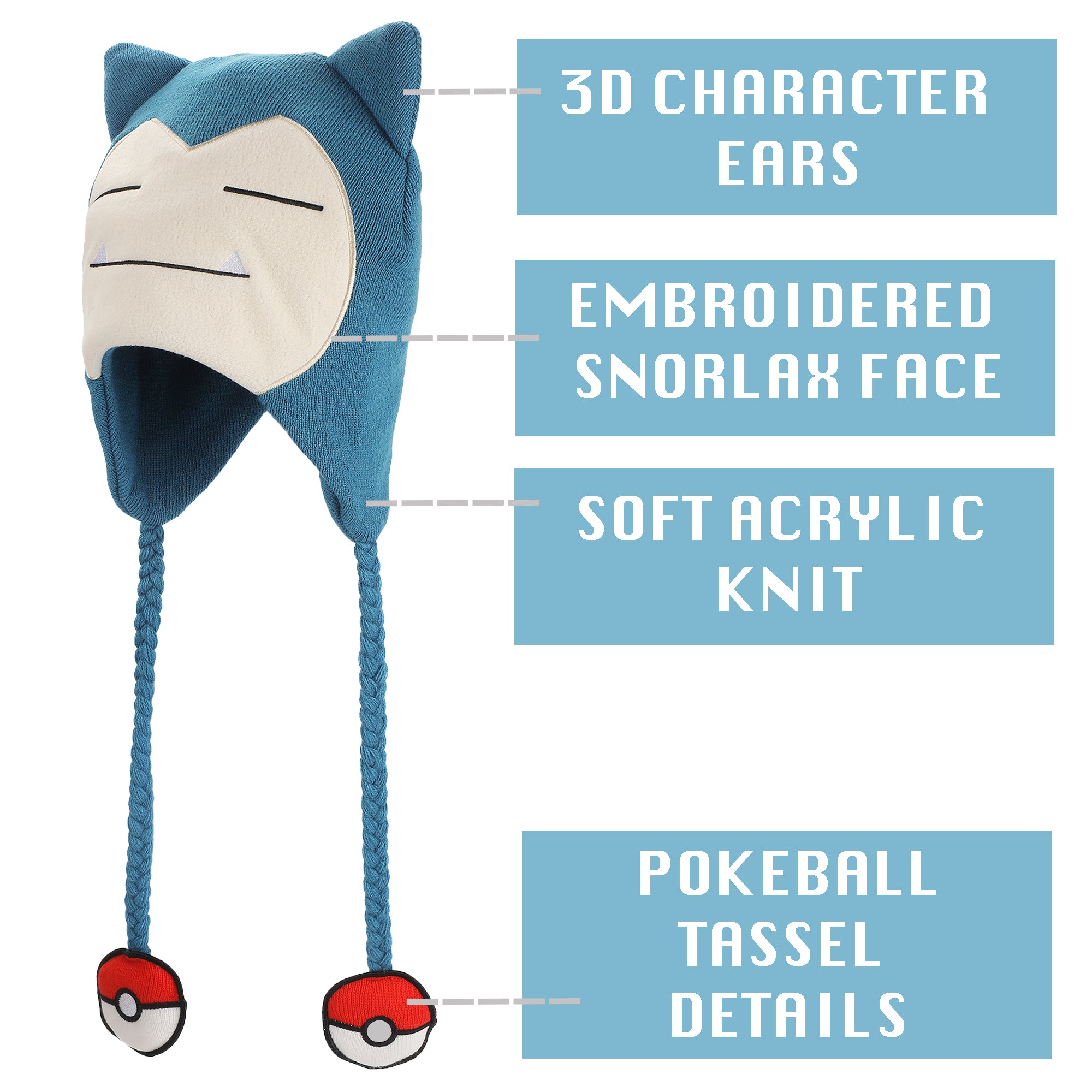 Pokémon Snorlax Blue Laplander Knit Beanie Cap